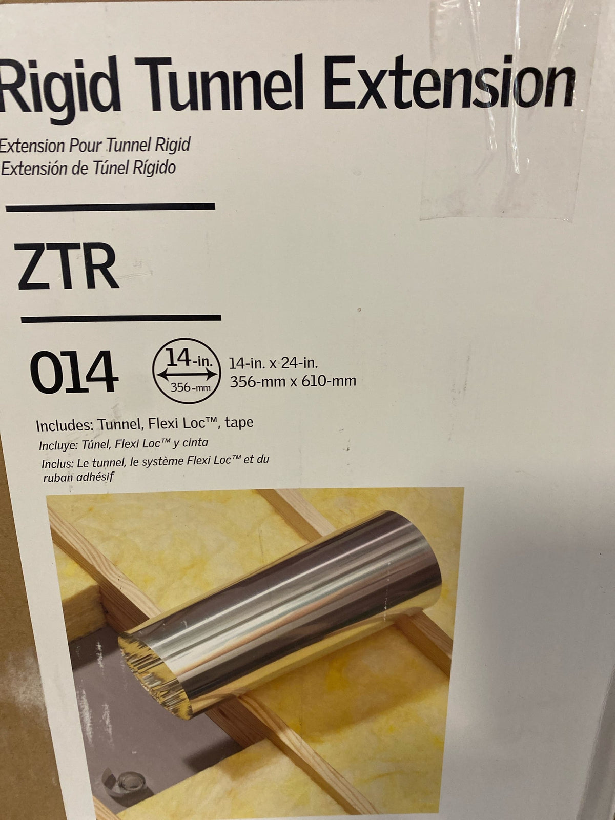 Velux ZTR 014 0004 2 ft. Rigid Extension Tube for TGR 014, THR 014, TCR 014, TMR 014, and TLR 014 Sun Tunnel Skylight