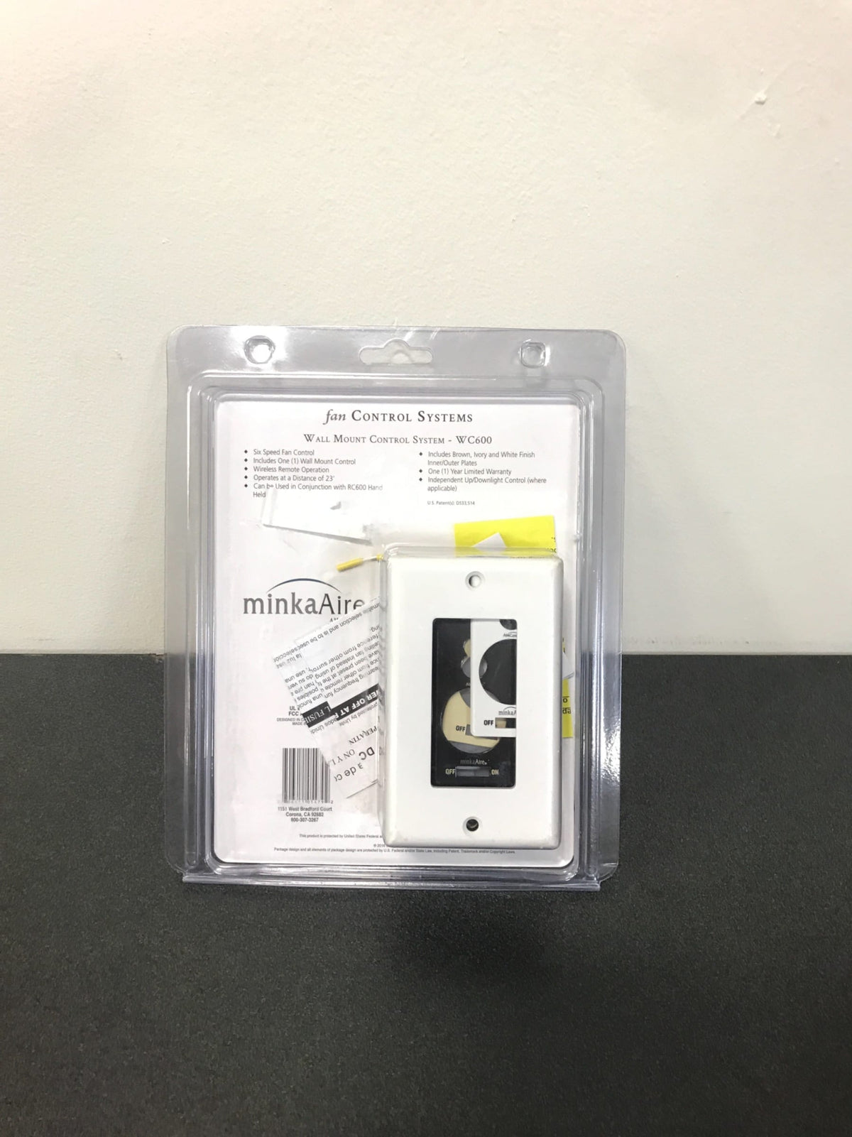 Minka Aire 6-Speed Off-White Wall-Mount Ceiling Fan Remote Control