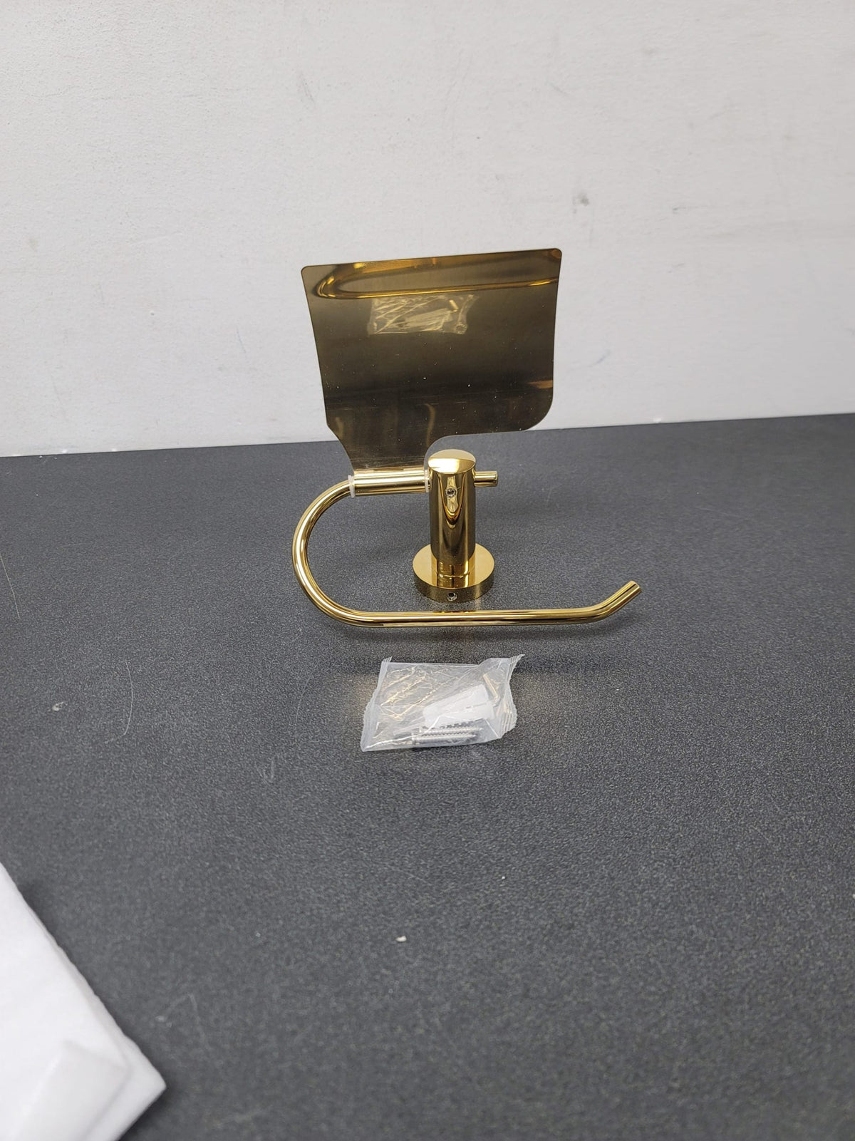 Signature Hardware 296460 Ceeley Single Post Tissue Holder - Polished Brass