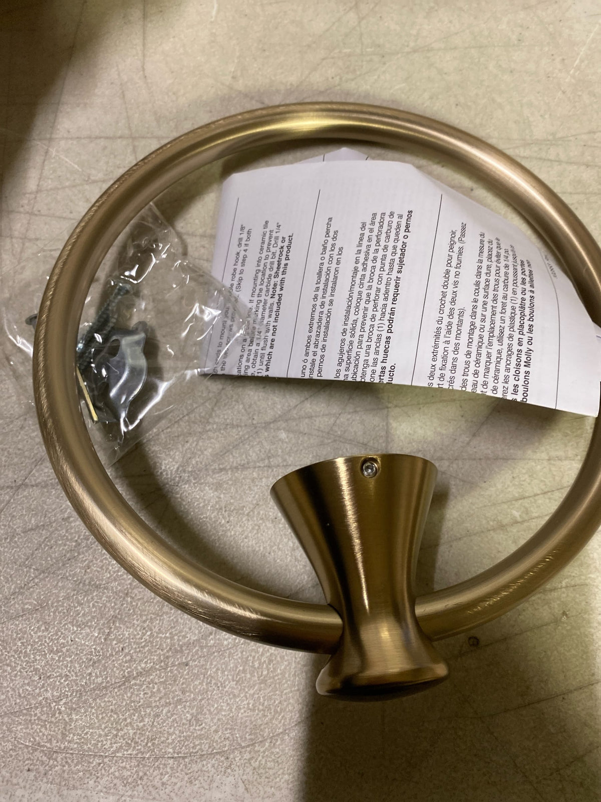 Delta Lahara Champagne Bronze Wall Mount Towel Ring