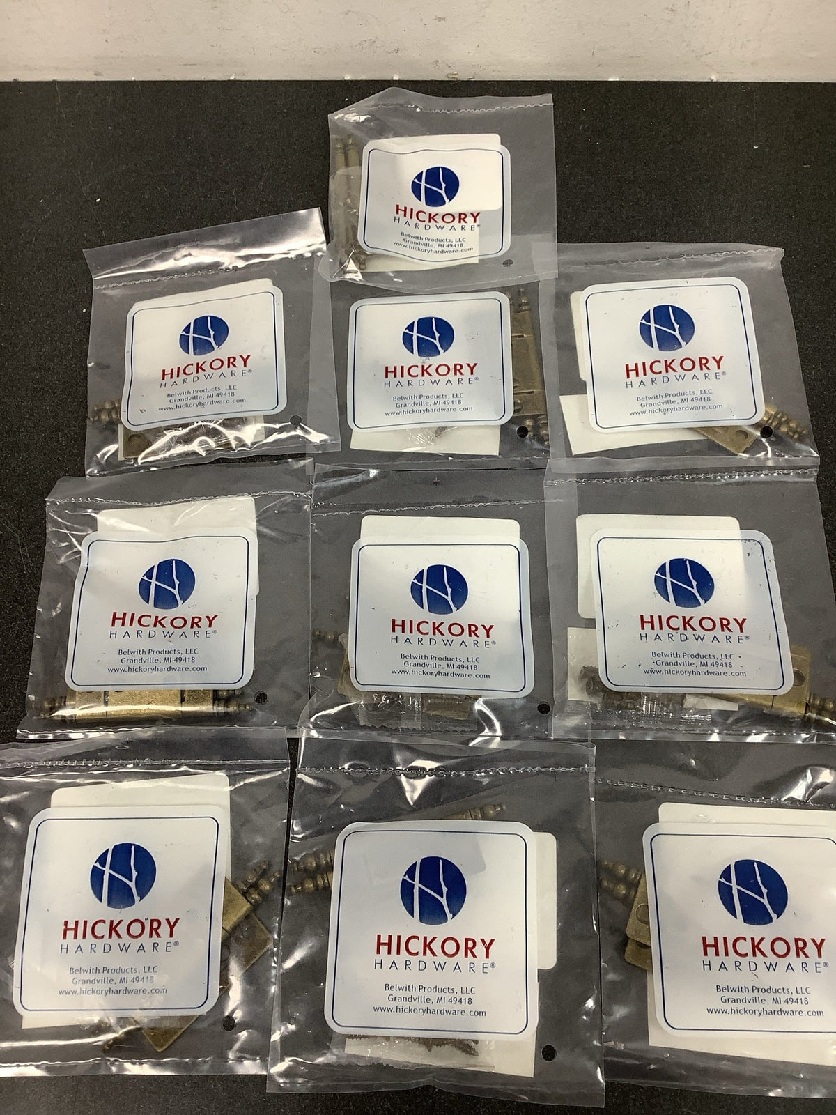 Hickory Hardware P8294-AB-10B (10) Pairs - Surface Face Mount Self Mortise Cabinet Hinges - Total 20 - Antique Brass