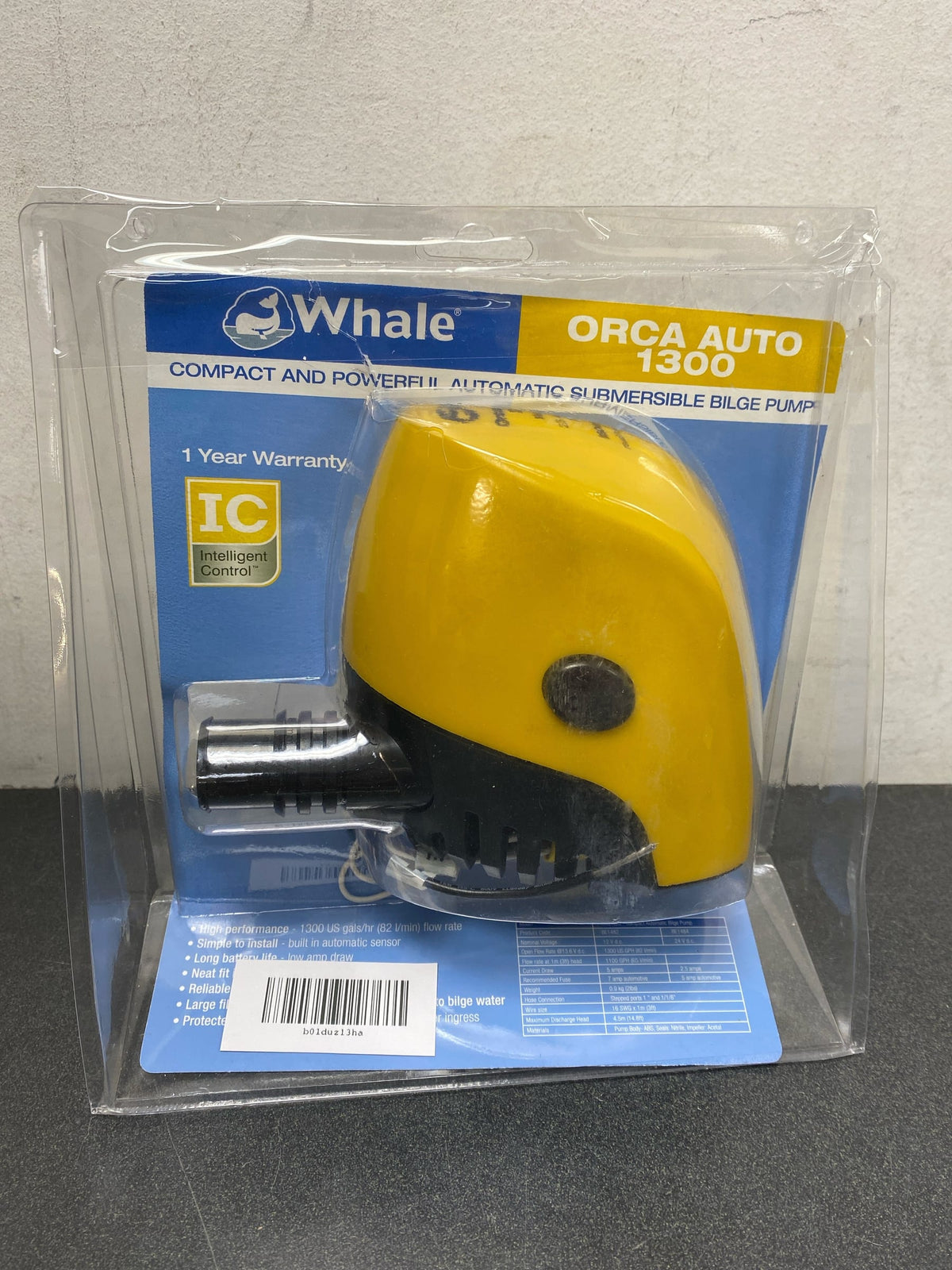 Whale Orca Auto 1300 24V Automatic Bilge Pump (Part #Be1484 By Whale Marine)