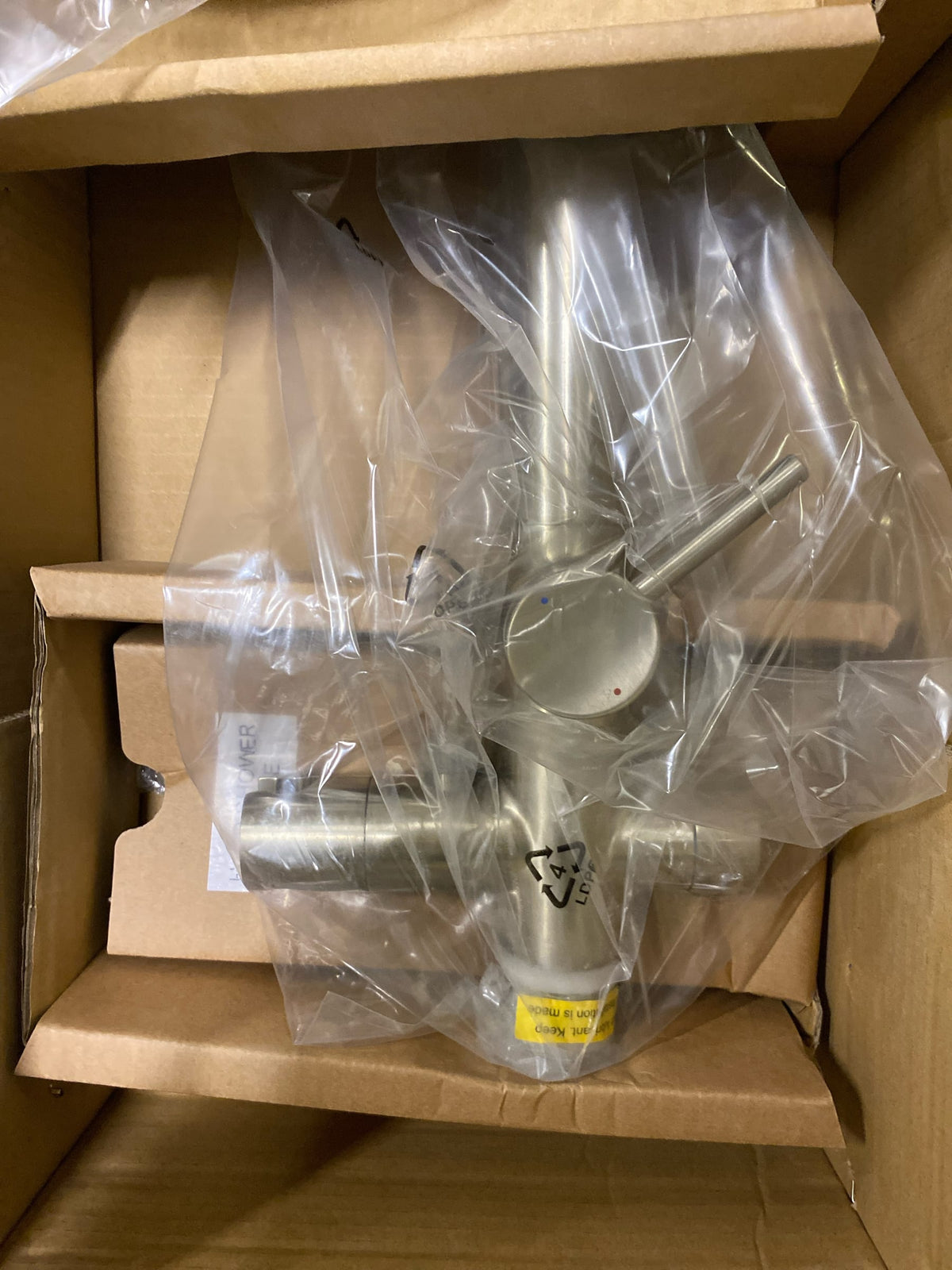 American Standard T064951.295 Floor Mounted Tub Filler with Built-In Diverter - Includes Hand Shower - Brushed Nickel