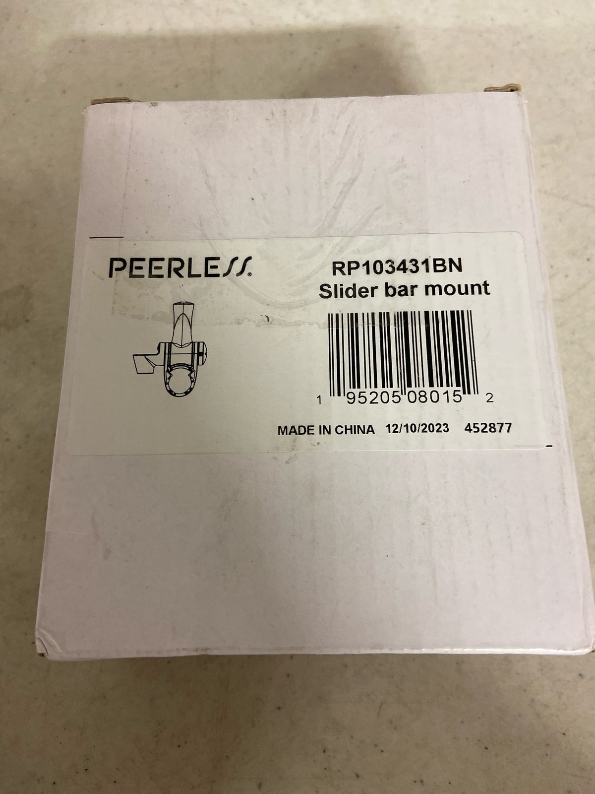 Delta RP103431BN Precept Repair Part - Slider bar mount - Brushed Nickel