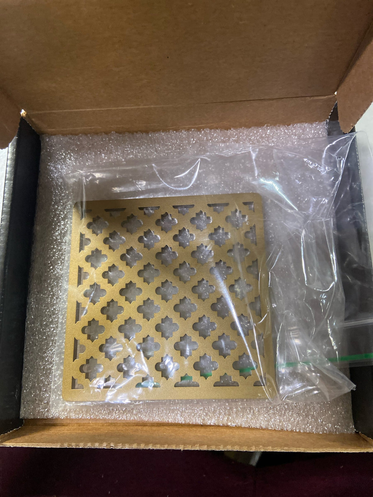 Infinity Drain MS 4 SB 4" Grate for Select Center Drains - Satin Bronze