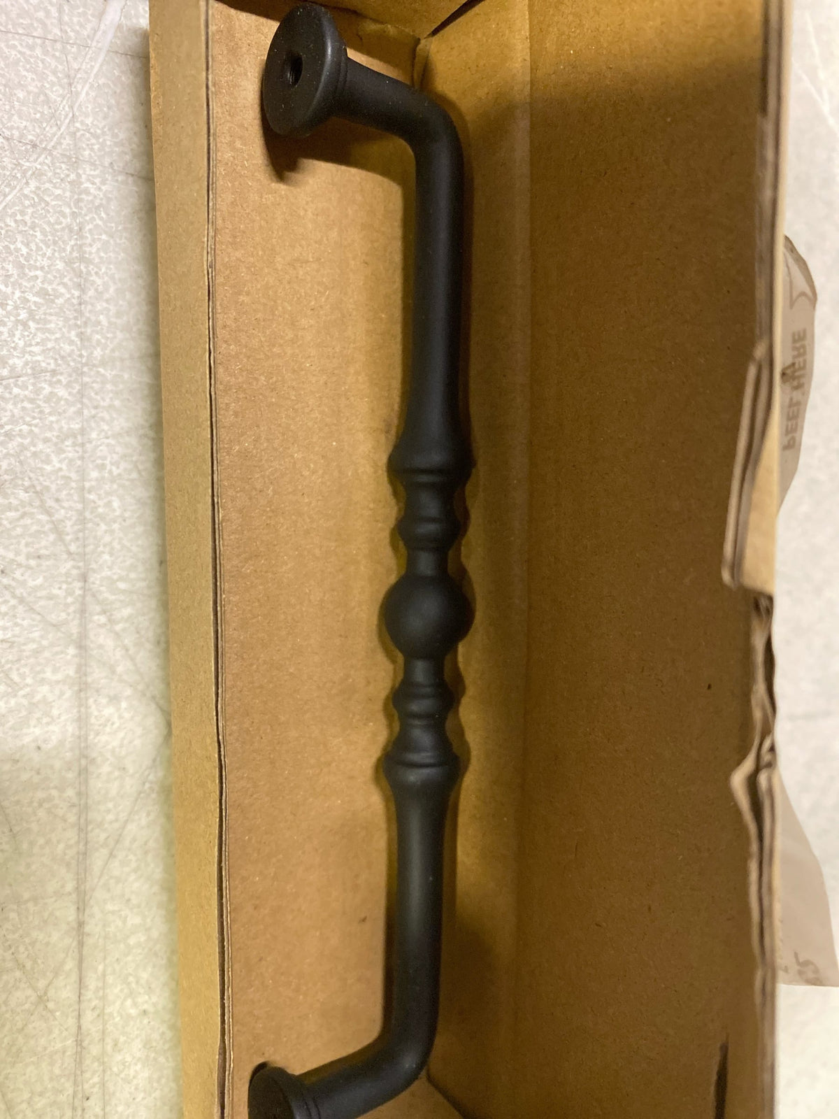 Emtek 86248US19 Spindle 6 Inch Center to Center Handle Cabinet Pull - Flat Black