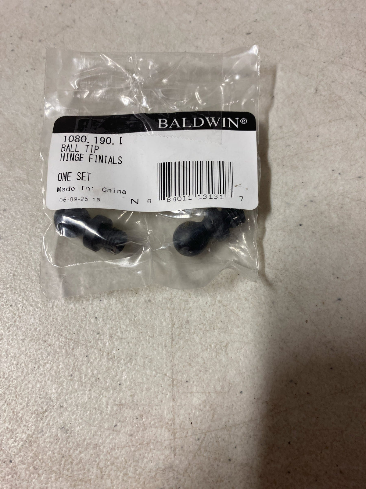 Baldwin 1080190I Ball Tip Hinge, Black