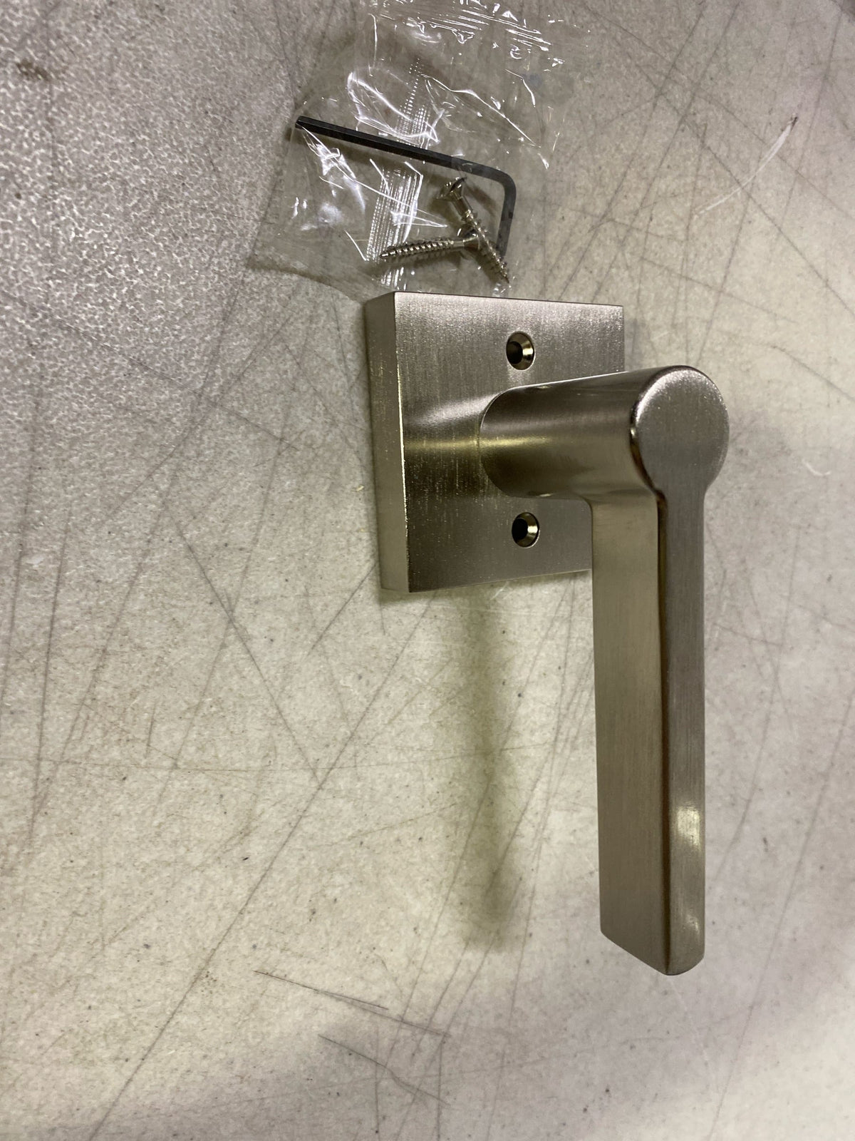 Miseno MLK5022SN Lorton Flat Bar Non-Turning One-Sided Door Lever - Satin Nickel