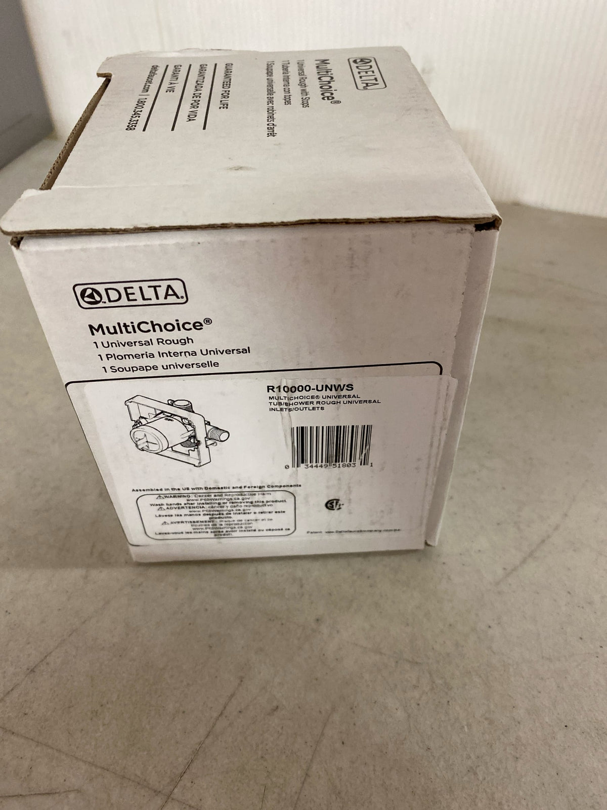 Delta Universal Mixing Rough-In Valve with Service Stops, 1/2" NPT Male thread with 1/2" C.W.T Female Sweat