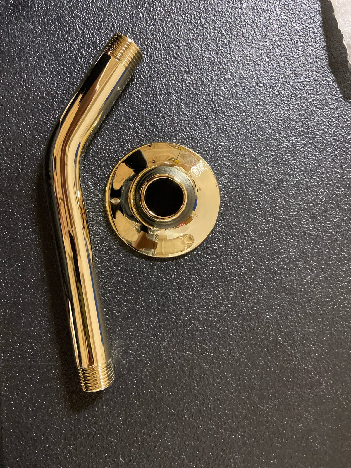 Signature Hardware SHSK85PB FundamentALL 8" Wall-Mount Shower Arm and Flange - Polished Brass