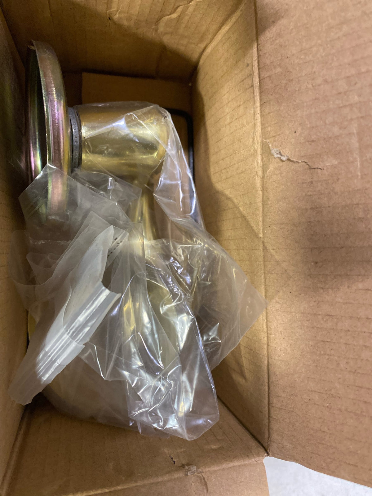 Kwikset tustin lever half dummy in bright brass