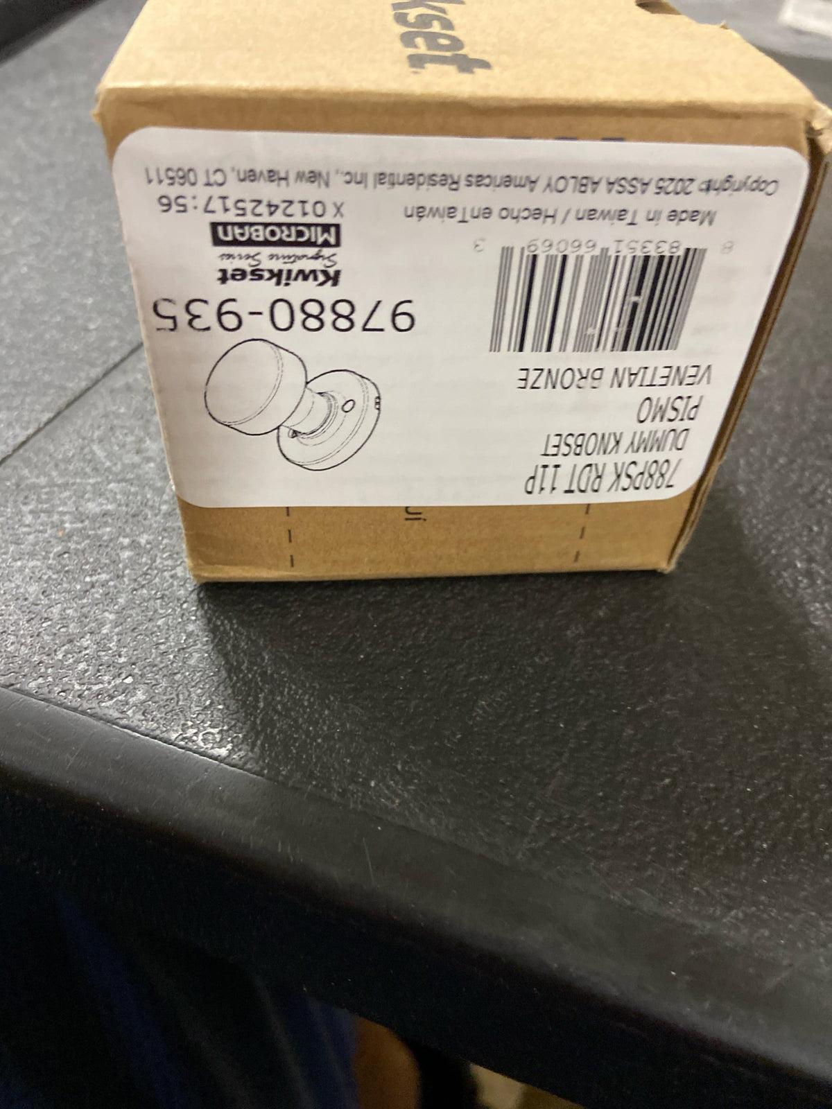 Kwikset 97880-935 Pismo Door Knob, Venetian Bronze