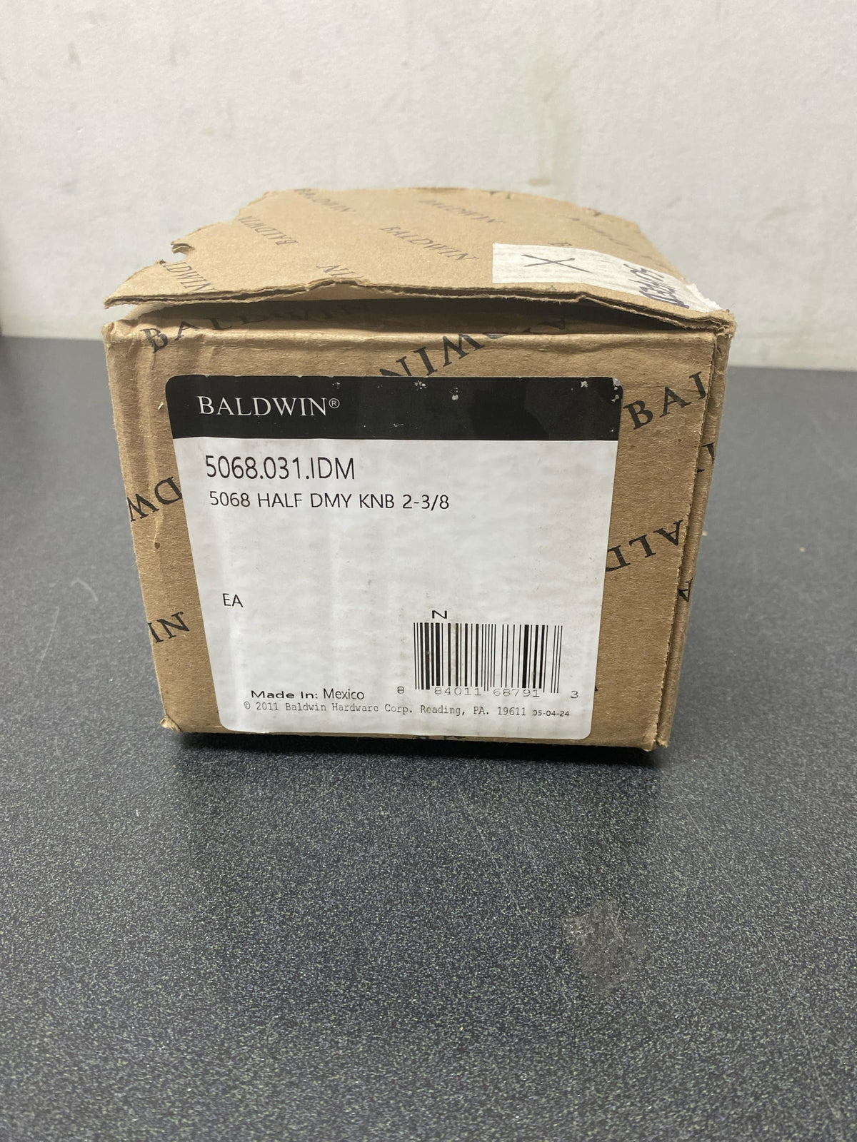Baldwin 5068.Idm 5068 Non-Turning One-Sided Dummy Door Knob - Brass