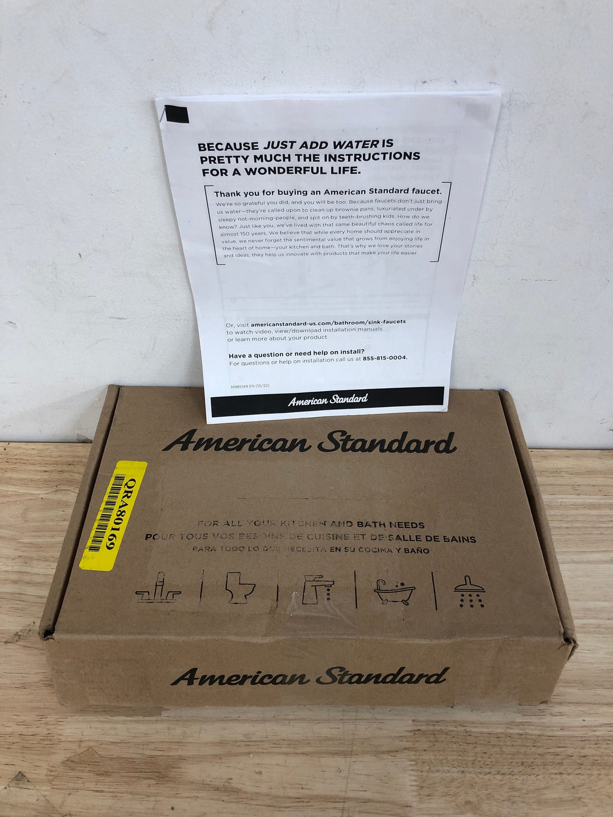 American Standard Aspirations Single-Handle Petite Bathroom Faucet 1.2 gpm/4.5 L/min with Lever Handle, Matte Black