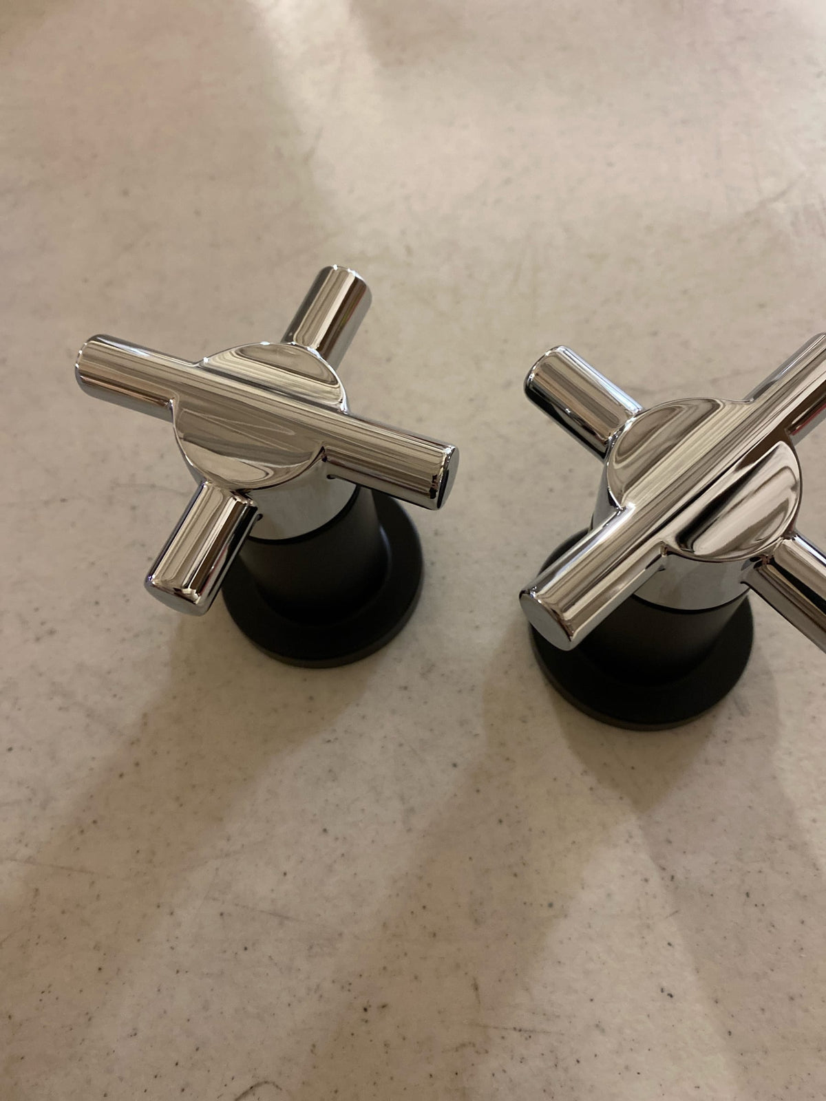 Delta RP103456CS Nicoli Two Widespread Metal Lever Handles Kit - Matte Black / Chrome