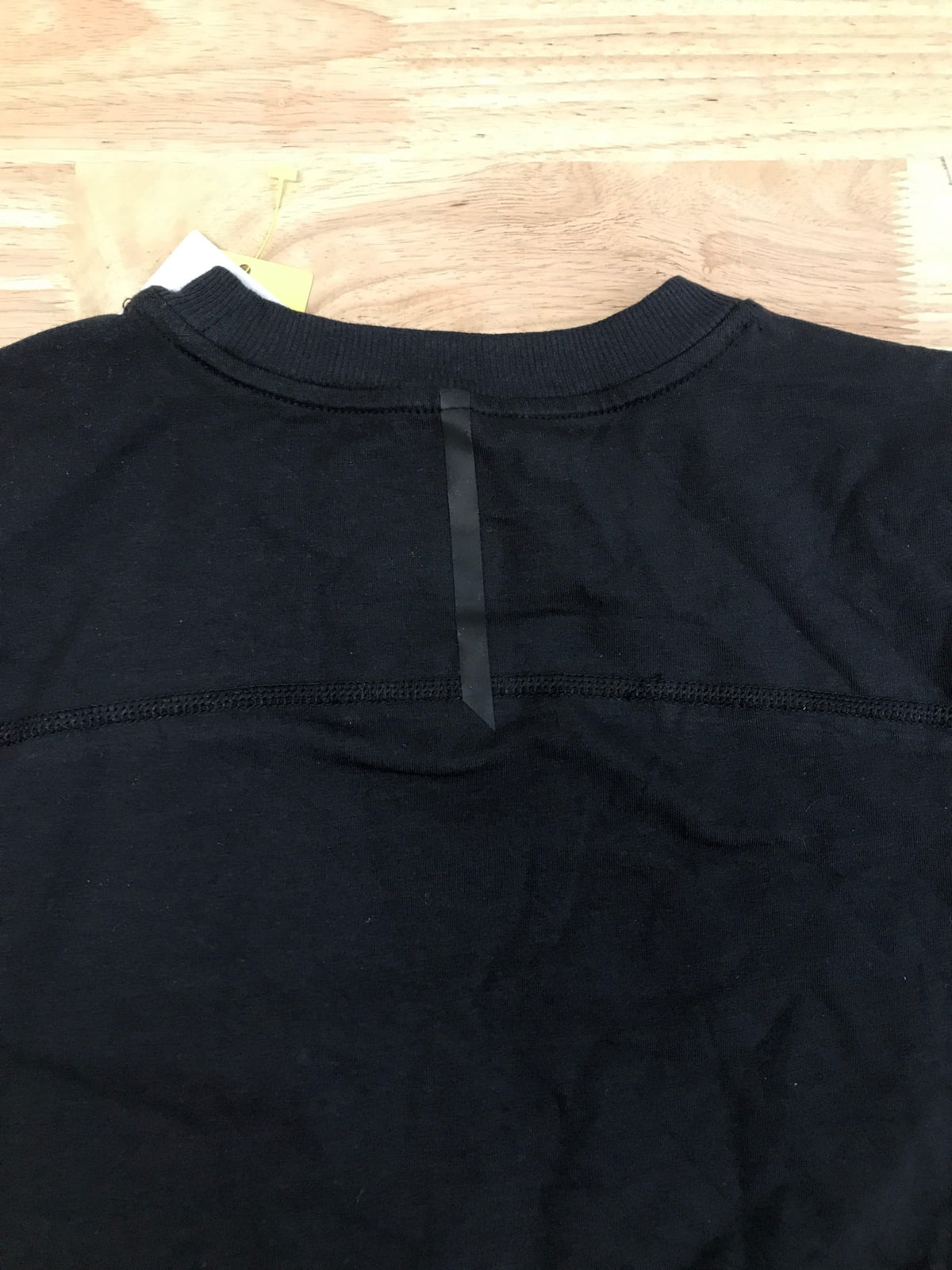 Black supima cotton cropped active short sleeve top - x-small