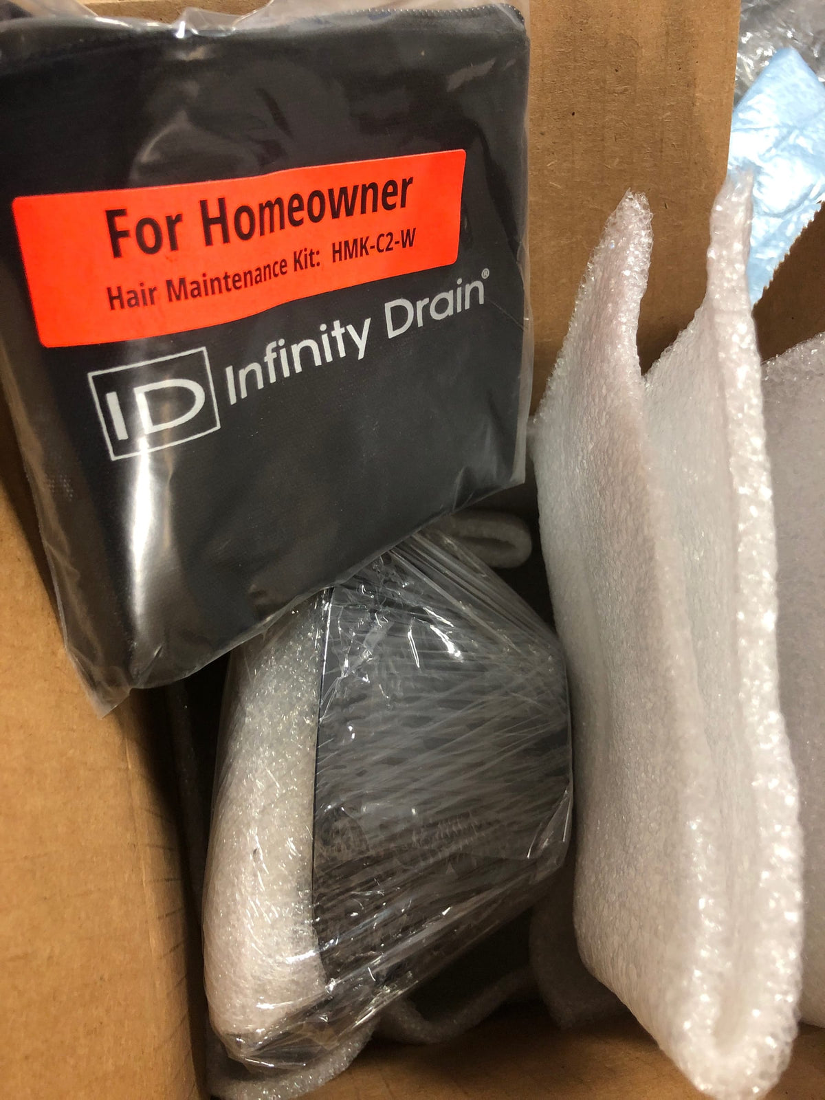 Infinity Drain WD 5-2A SS 5" x 5" Premium Center Drain Kit with Wedge Wire Pattern Decorative Plate – Includes ABS Drain Body with 2" Outlet - Satin Stainless
