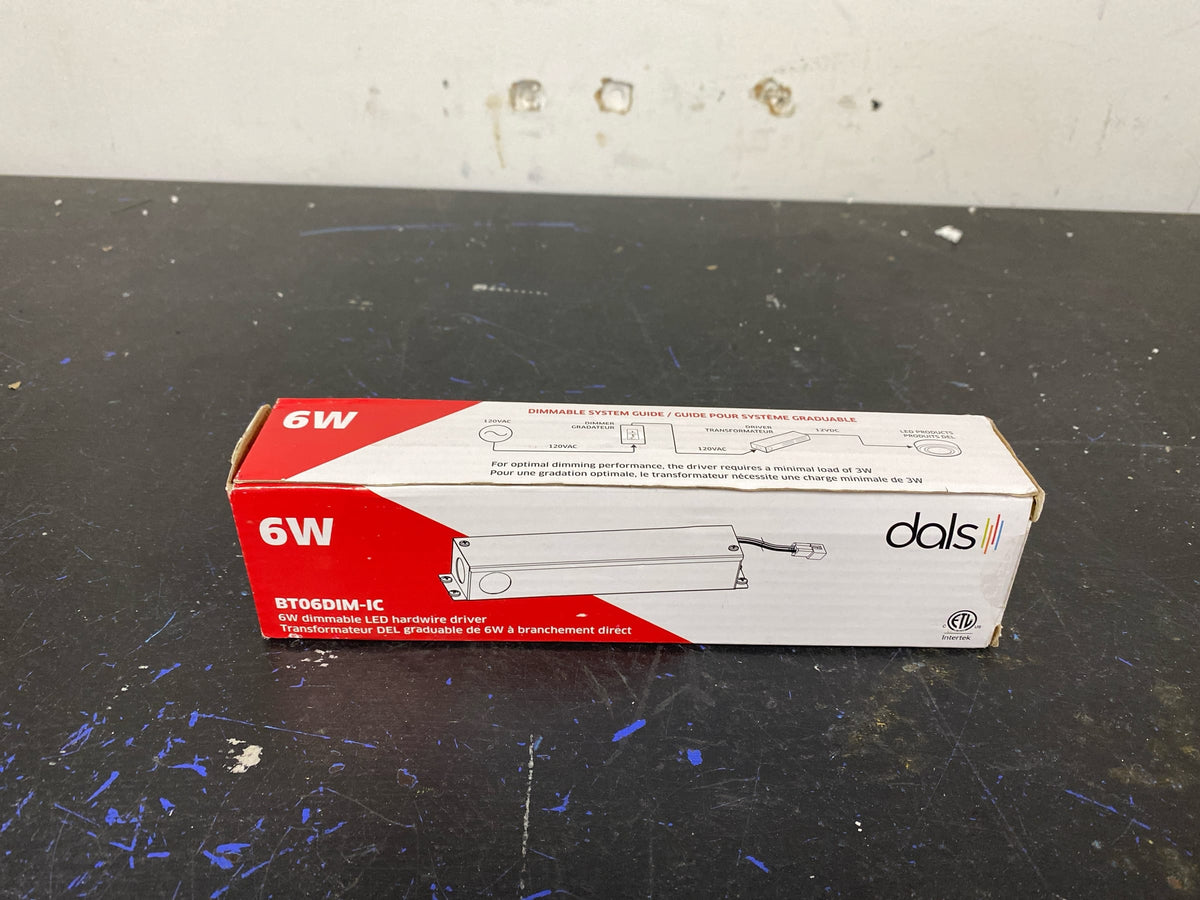 DALS Lighting BT06DIM-IC 6W 12V DC Dimmable LED Hardwire driver - Grey