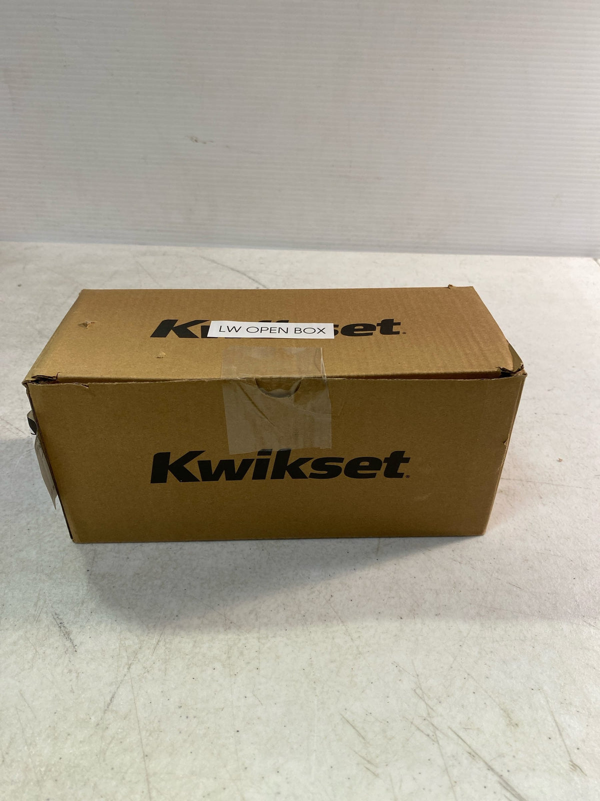 Kwikset 971PVLRCT-5144 Prava Lever Keyed Entry Interior Pack with Knurled Handle and Rectangle Rose for Handlesets - Matte Black / Satin Brass