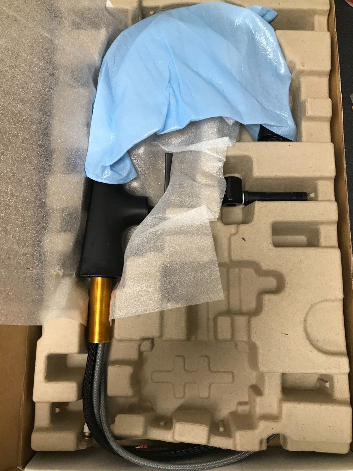 Kohler K-22062-BL Graze 1.5 GPM Single Hole Pull Down Kitchen Faucet - Matte Black