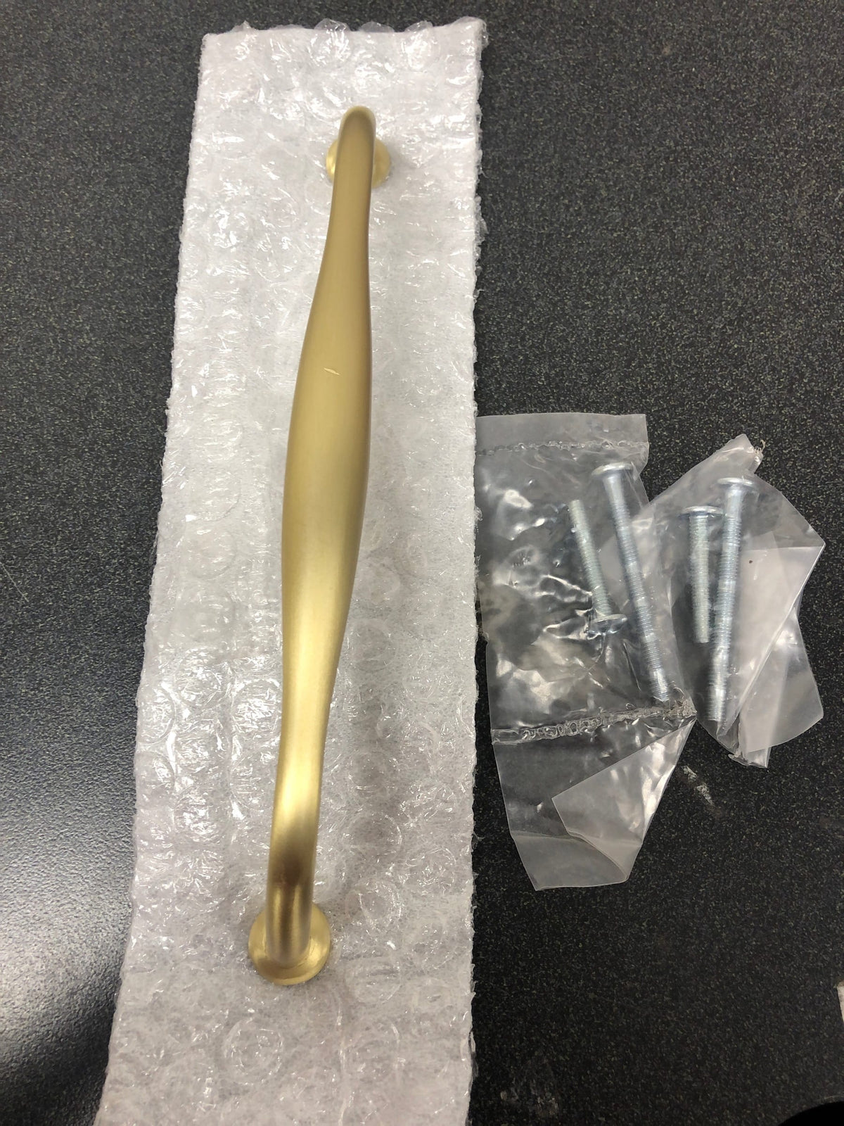 Signature Hardware 444199 Padilla 6-1/4 Inch Center to Center Handle Cabinet Pull - Satin Brass