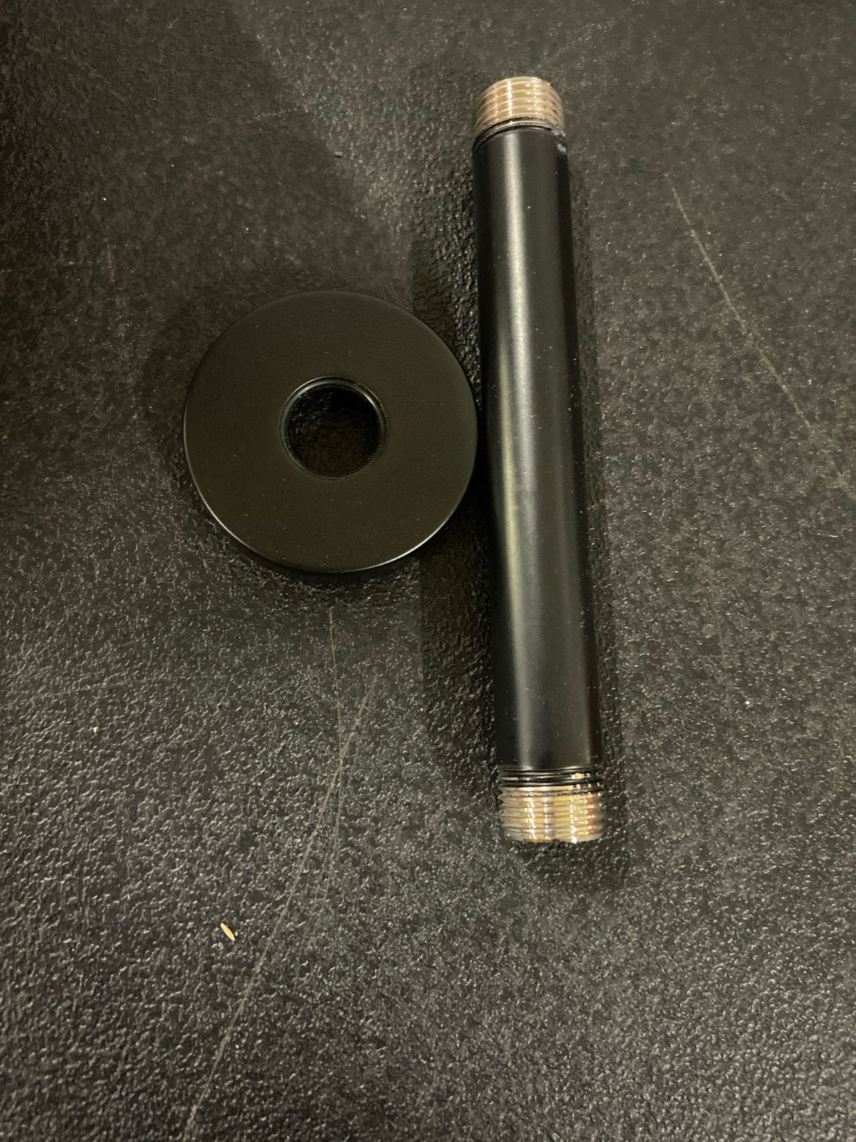 American Standard 1660186.243 Ceiling Mount Rain Shower Head Shower Arm 6 inch, Matte Black