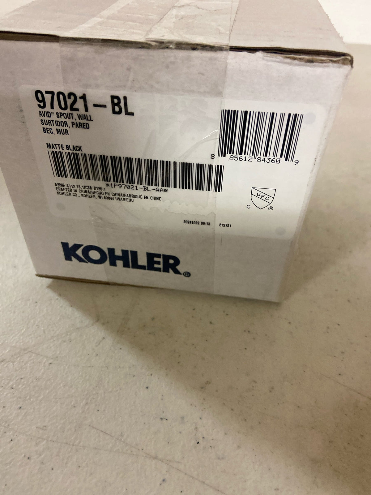 Kohler K-97021-BL Avid 7-3/16" Tub Spout - Matte Black