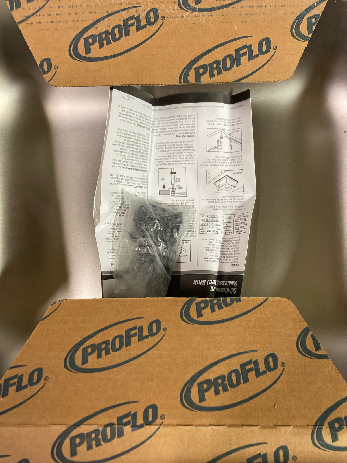 PROFLO PFSR252264 25" Single Basin Drop In Stainless Steel Kitchen Sink with 4 Faucet Holes - Stainless Steel