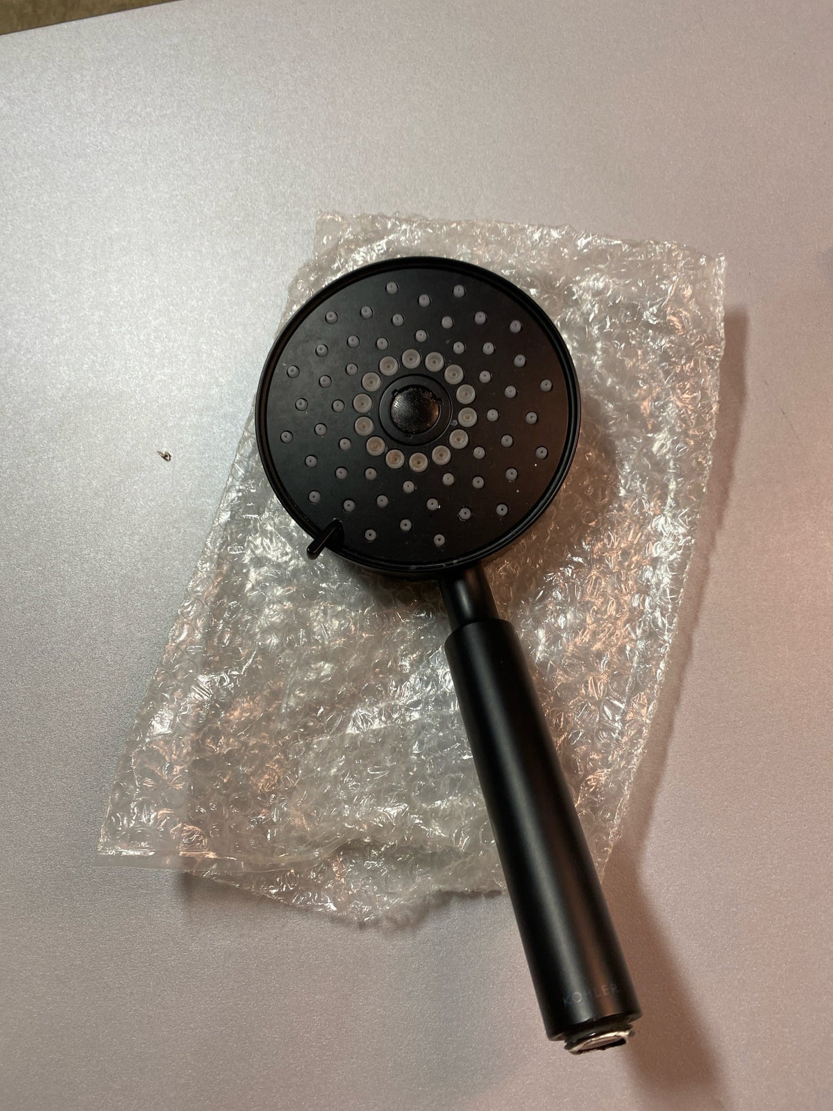 Kohler K-22166-BL Purist 3-Spray 5 in. Triple Wall Mount Handheld Shower Head in Matte Black