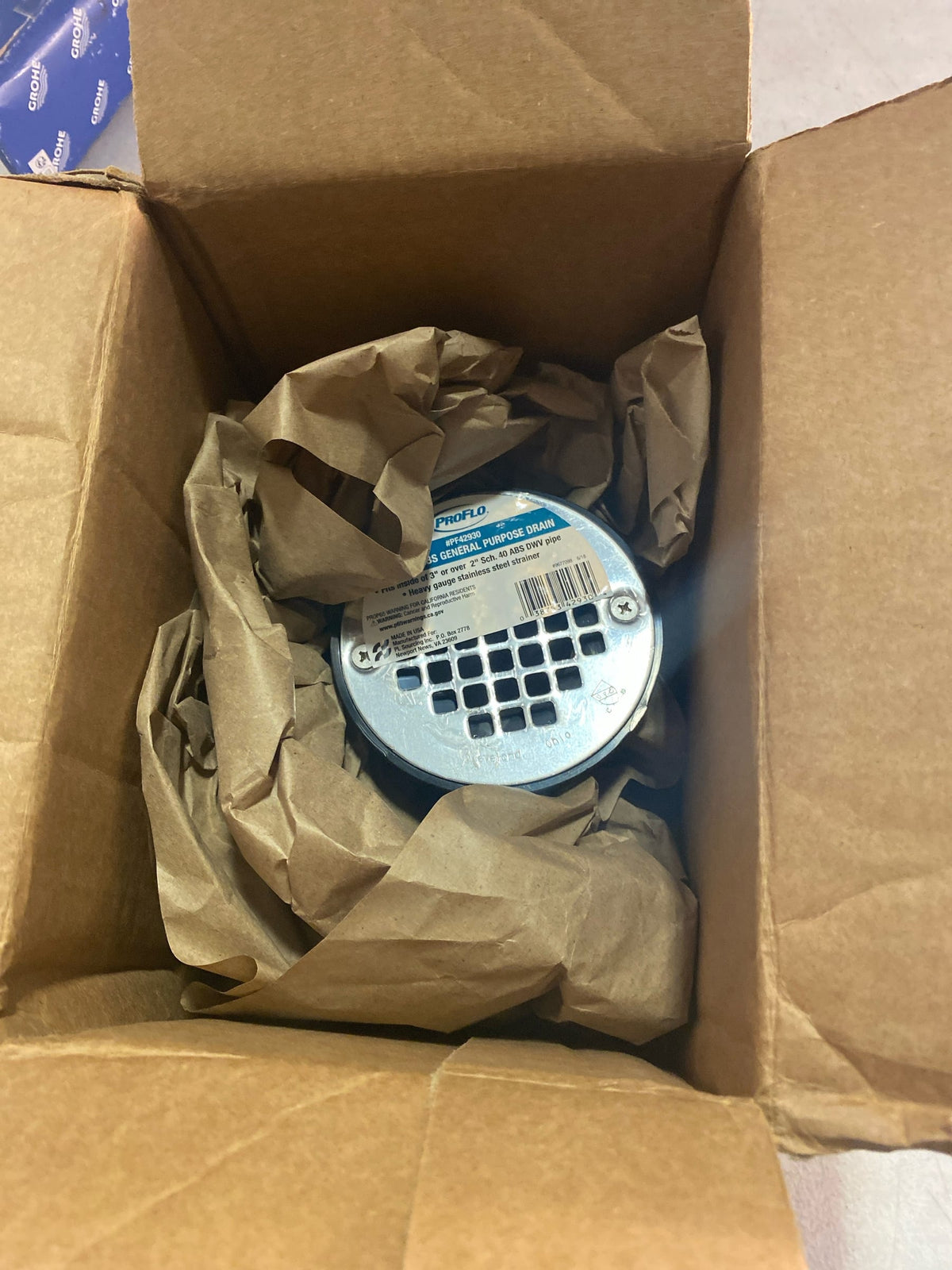 PROFLO PF42930 2" or 3" ABS Shower Drain with 4" Stainless Steel Strainer - Stainless Steel
