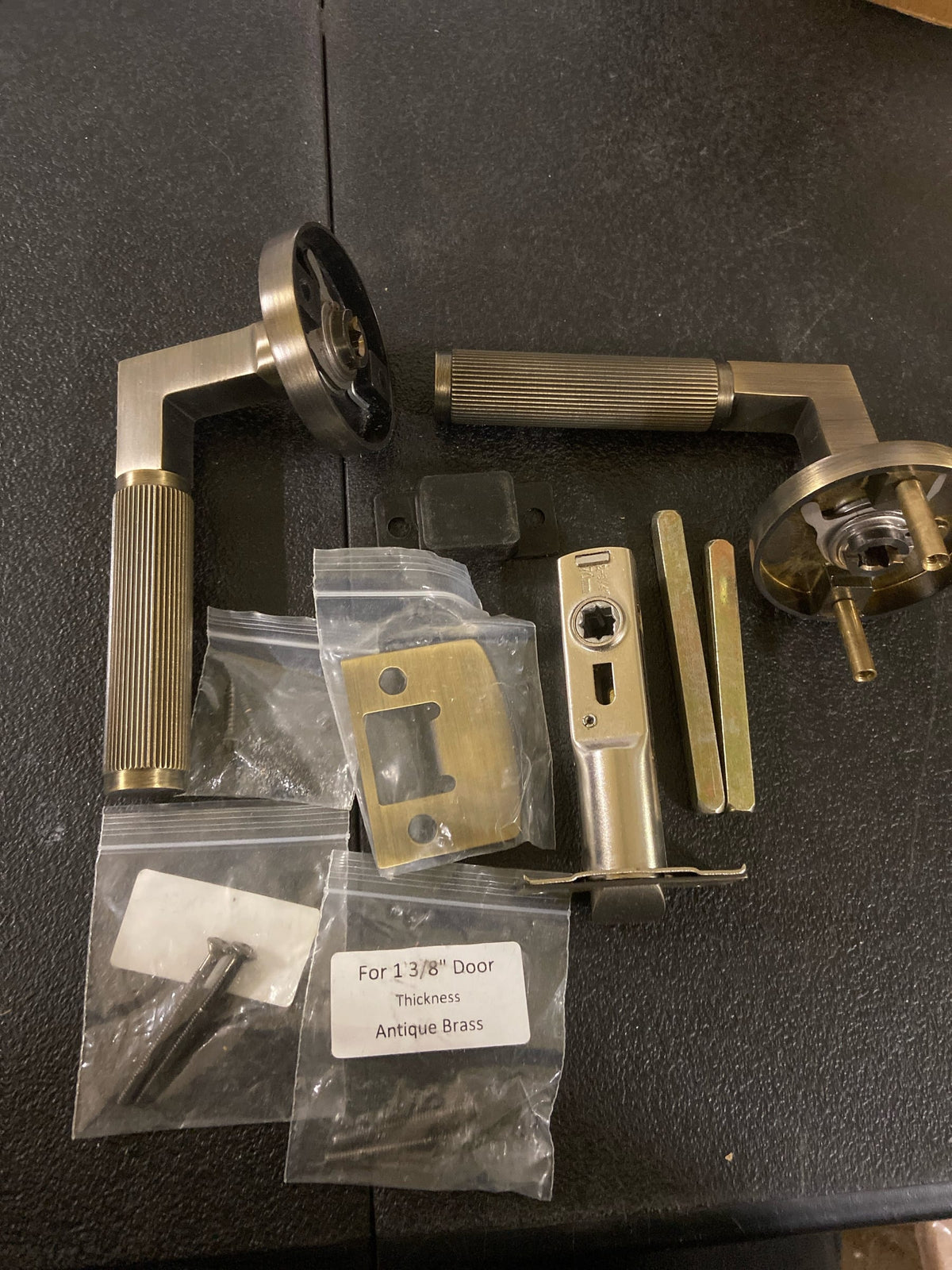 Signature Hardware 455568 Satcher Solid Brass Passage Door Knob Set with 2-3/4" Backset - Antique Brass