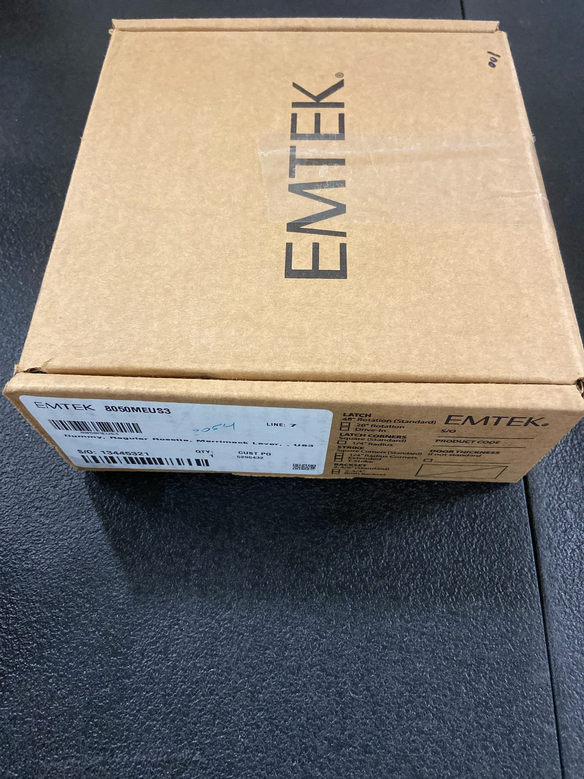 Emtek 852MEPVD Regular Rosette - Merrimack Reversible Non-Turning Two-Sided Dummy Door Lever Set from the American Designer Collection - PVD