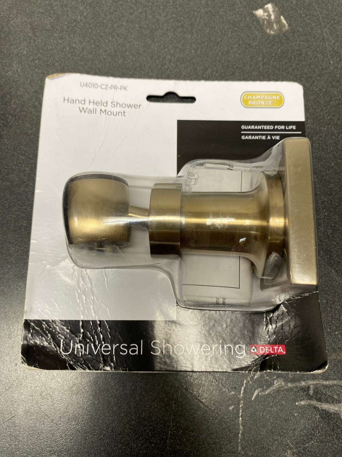 Delta U4010-CZ-PR-PK Square Adjustable Wall Mounted Hand Shower Holder - Lumicoat Champagne Bronze