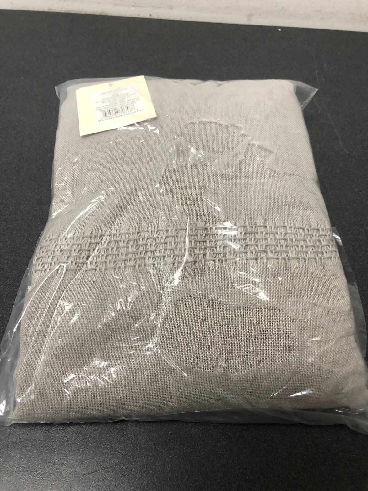1 HEARTH & HAND MAGNOLIA Lace Insert Curtain Panel 54" x 95" Gray
