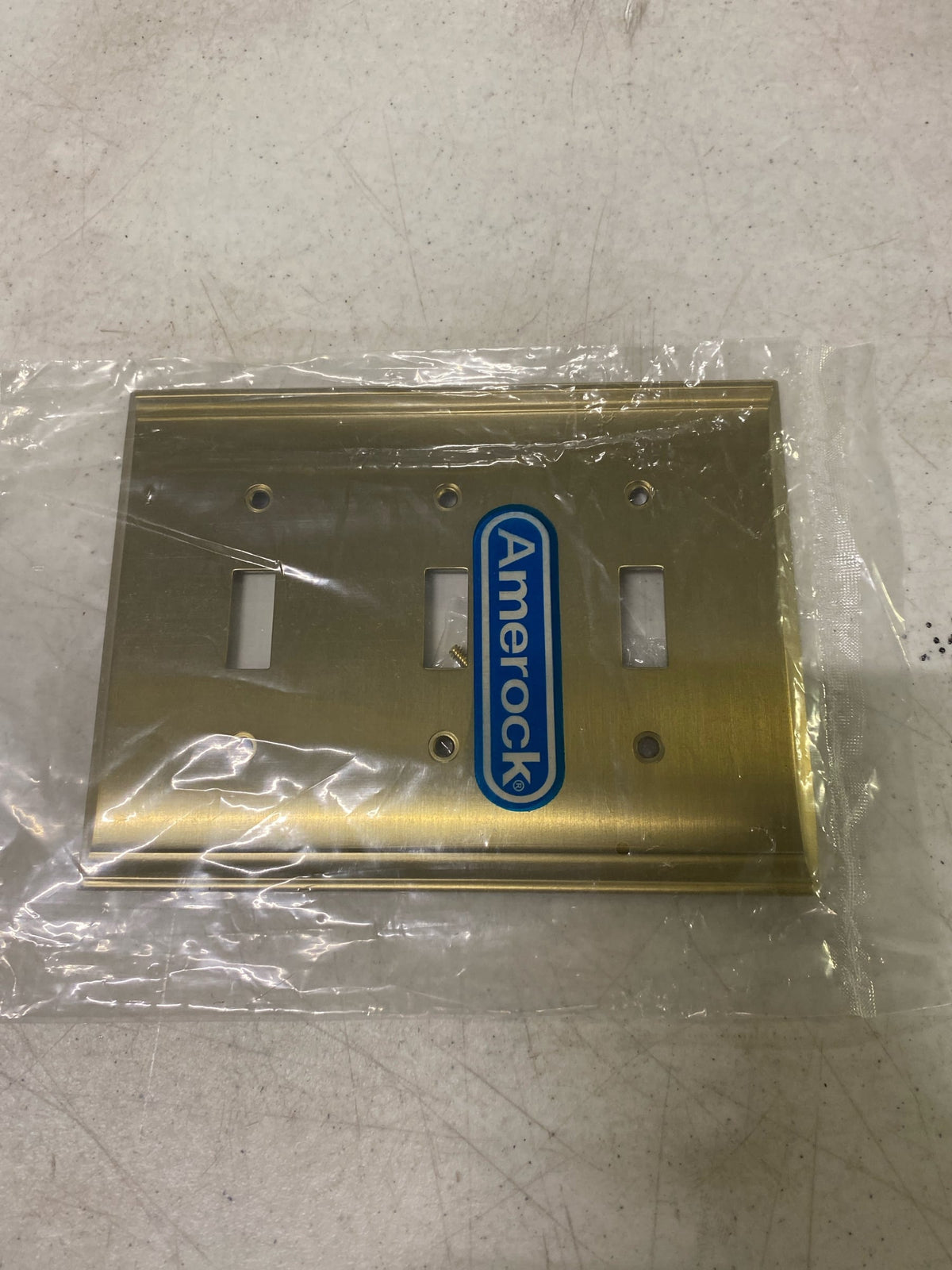 Amerock | Wall Plate | Golden Champagne | 3 Toggle Switch Plate Cover | Candler | 1 Pack | Light Switch Cover