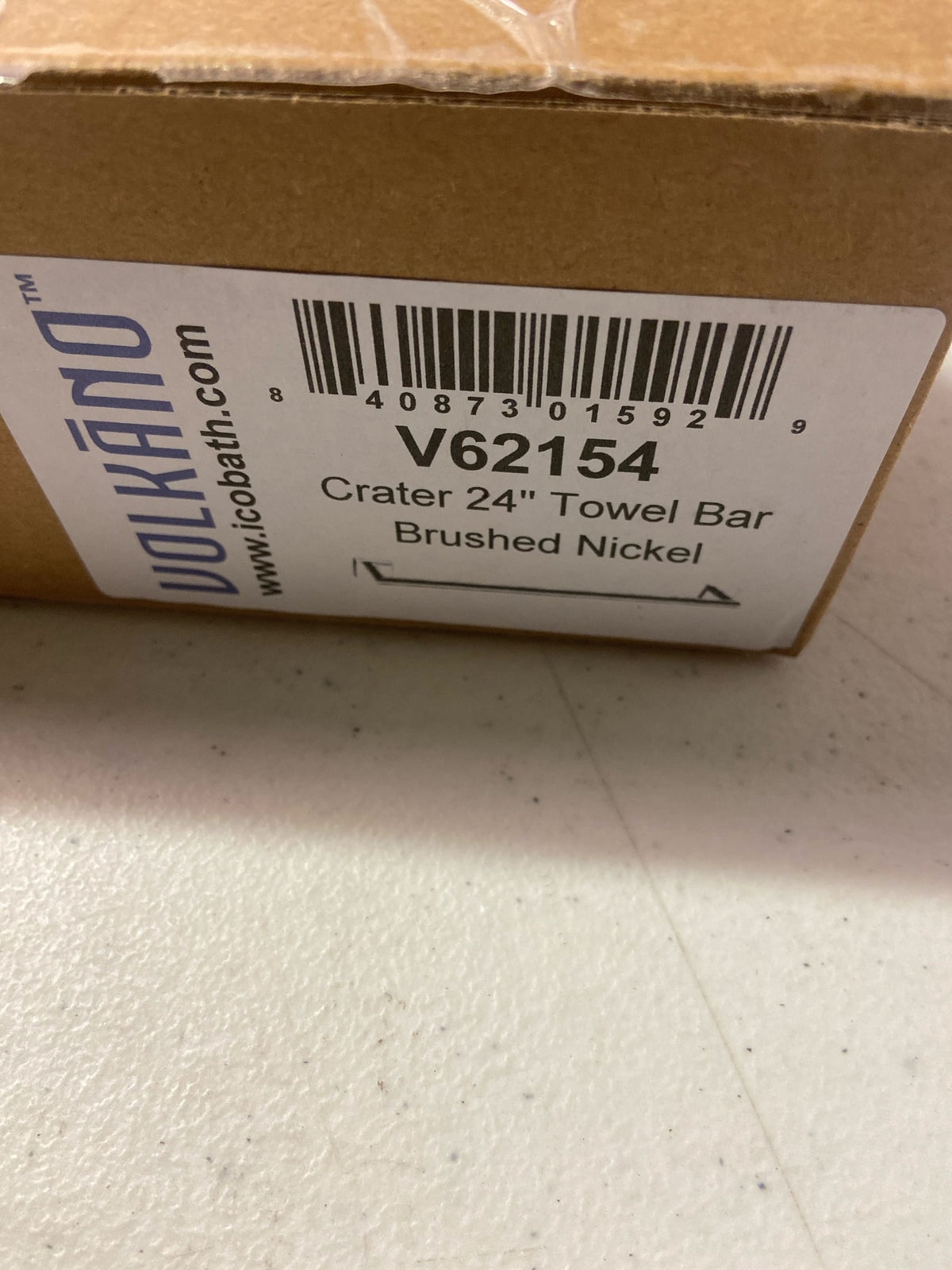 ICO Bath V6215 Volkano Crater 24" Towel Bar - Brushed Nickel