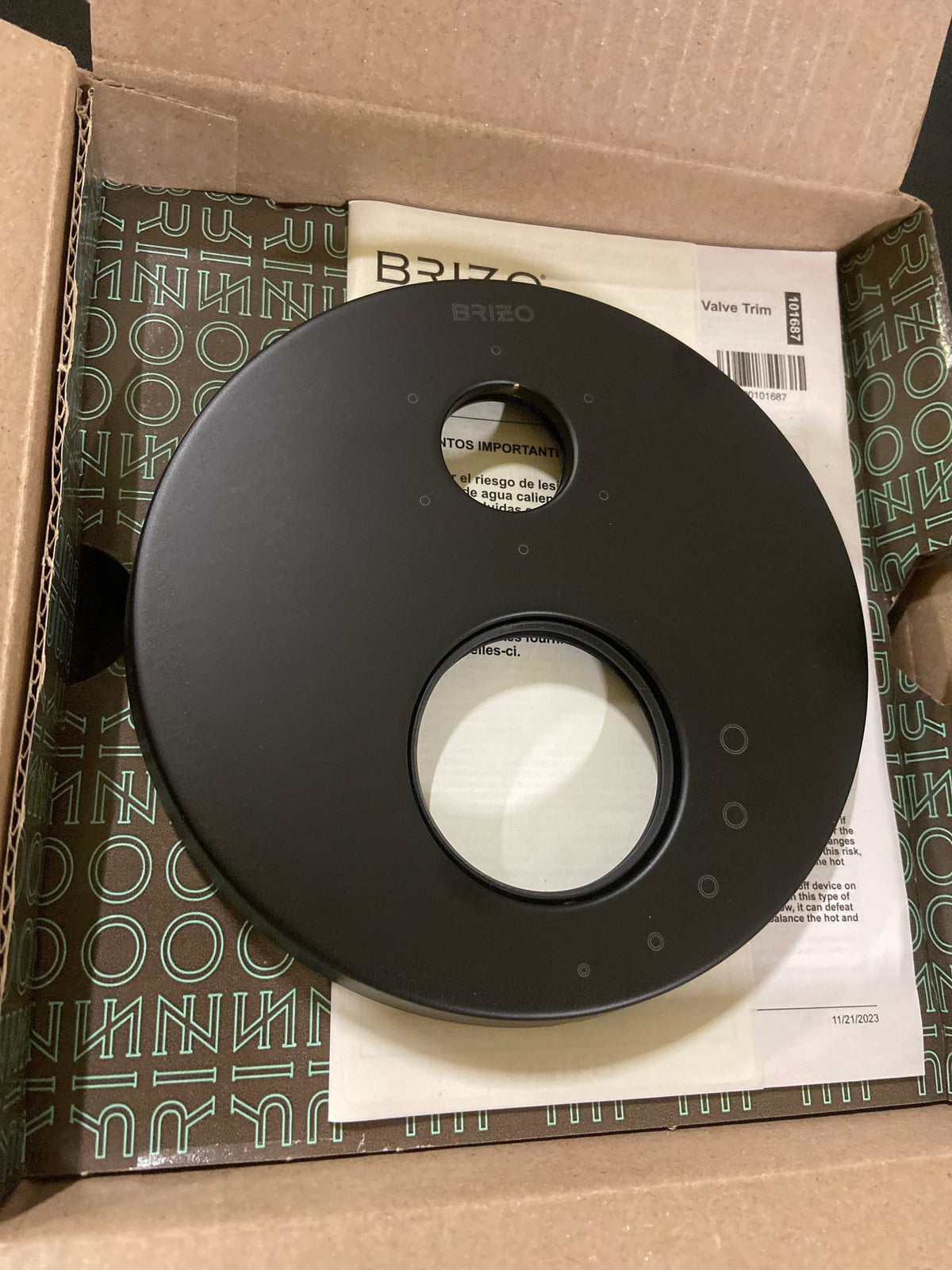 Brizo T75635-BLLHP Litze Thermostatic Valve Trim with Integrated Volume Control and 6 Function Diverter for Three Shower Applications - Less Rough-In - Matte Black