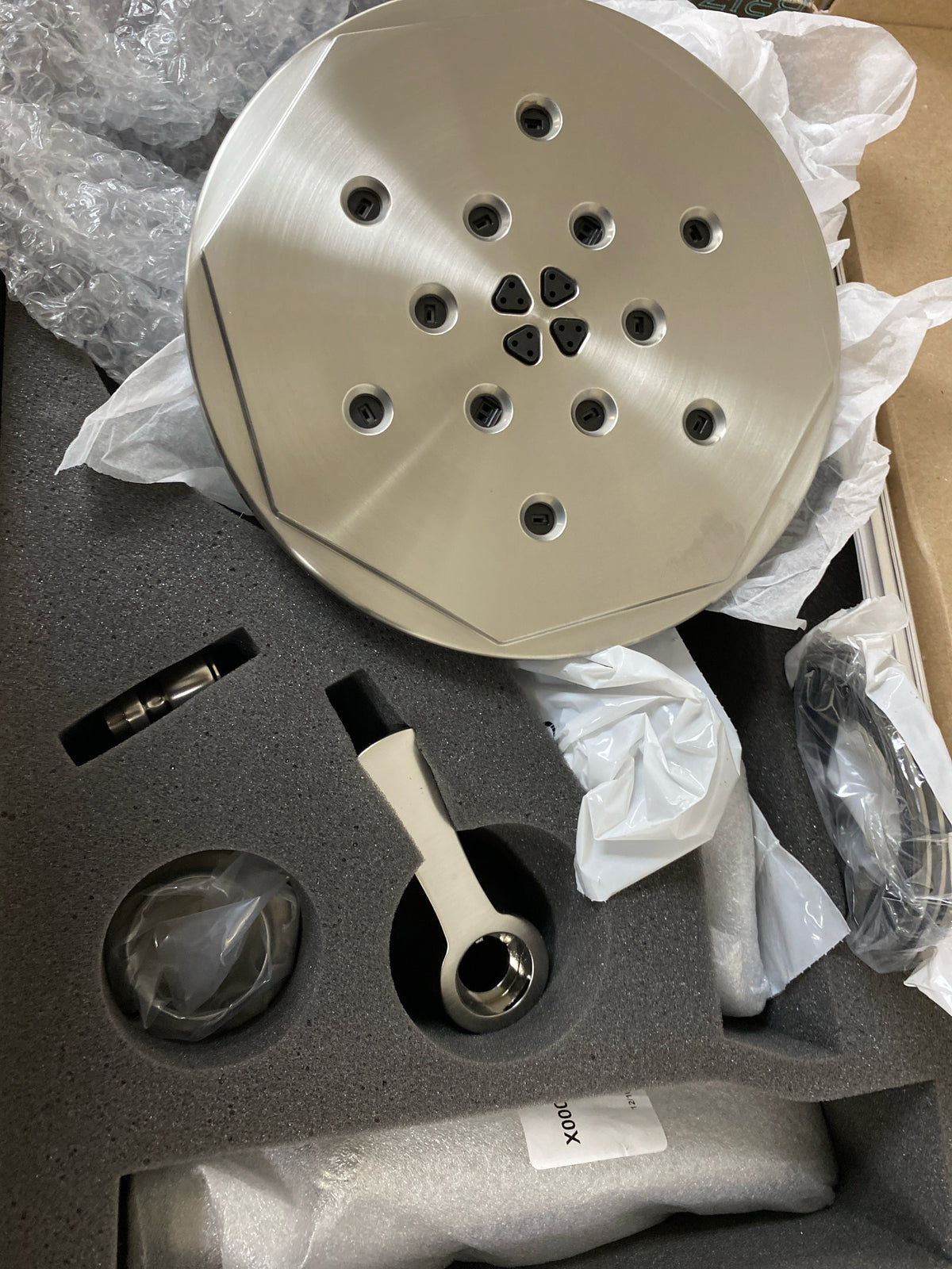 Brizo T60461-NK Rook Thermostatic Tub and Shower Trim Package with Multi-Function H2Okinetic Shower Head, Volume Control, and TempAssure Technology - Less Valve - Luxe Nickel