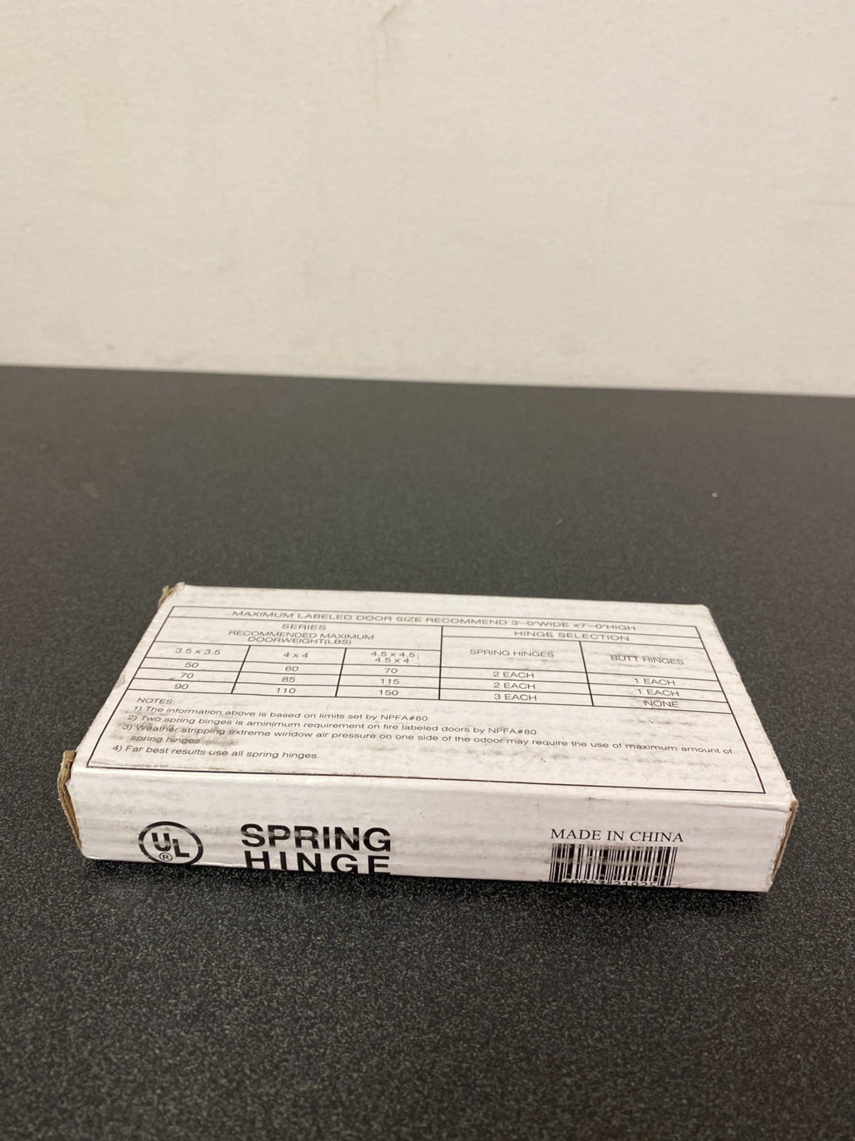 Deltana 4" x 4" Square Corner Mortise Spring Hinge