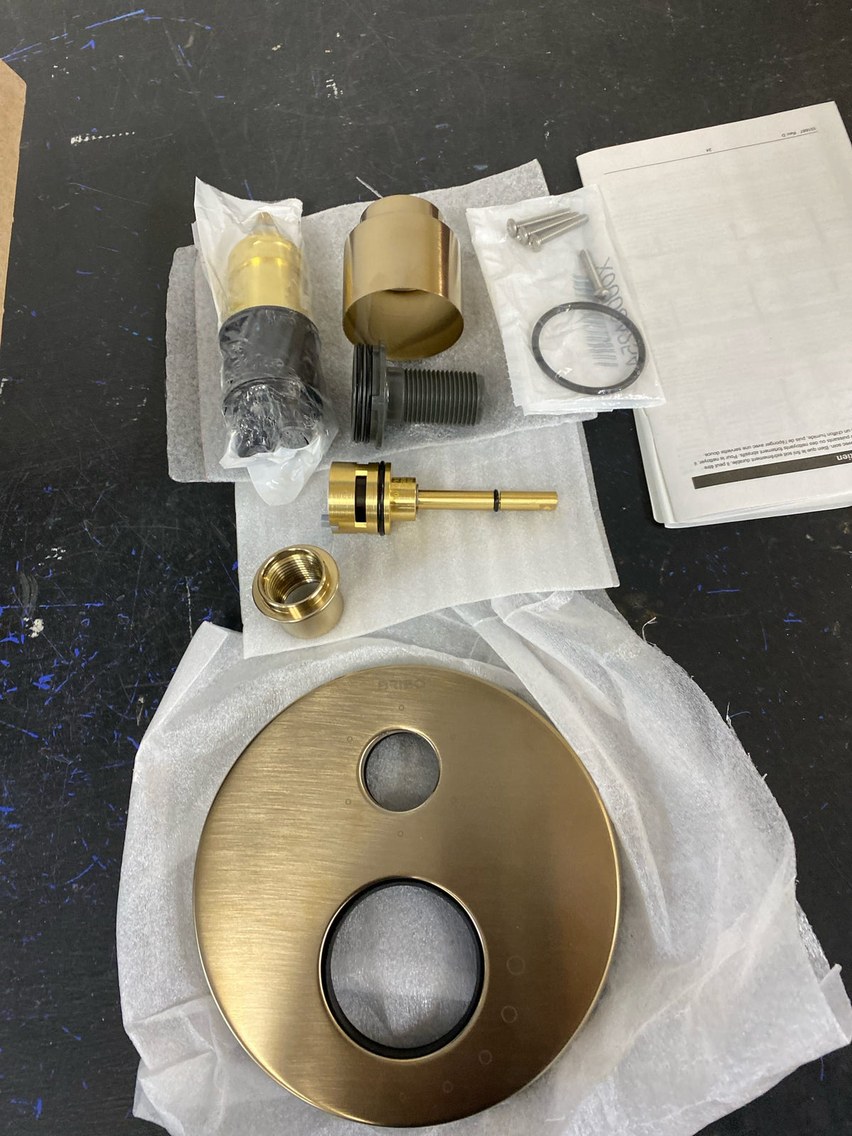 Brizo T75635-GLLHP Litze Thermostatic Valve Trim with Integrated Volume Control and 6 Function Diverter for Three Shower Applications - Less Rough-In - Luxe Gold