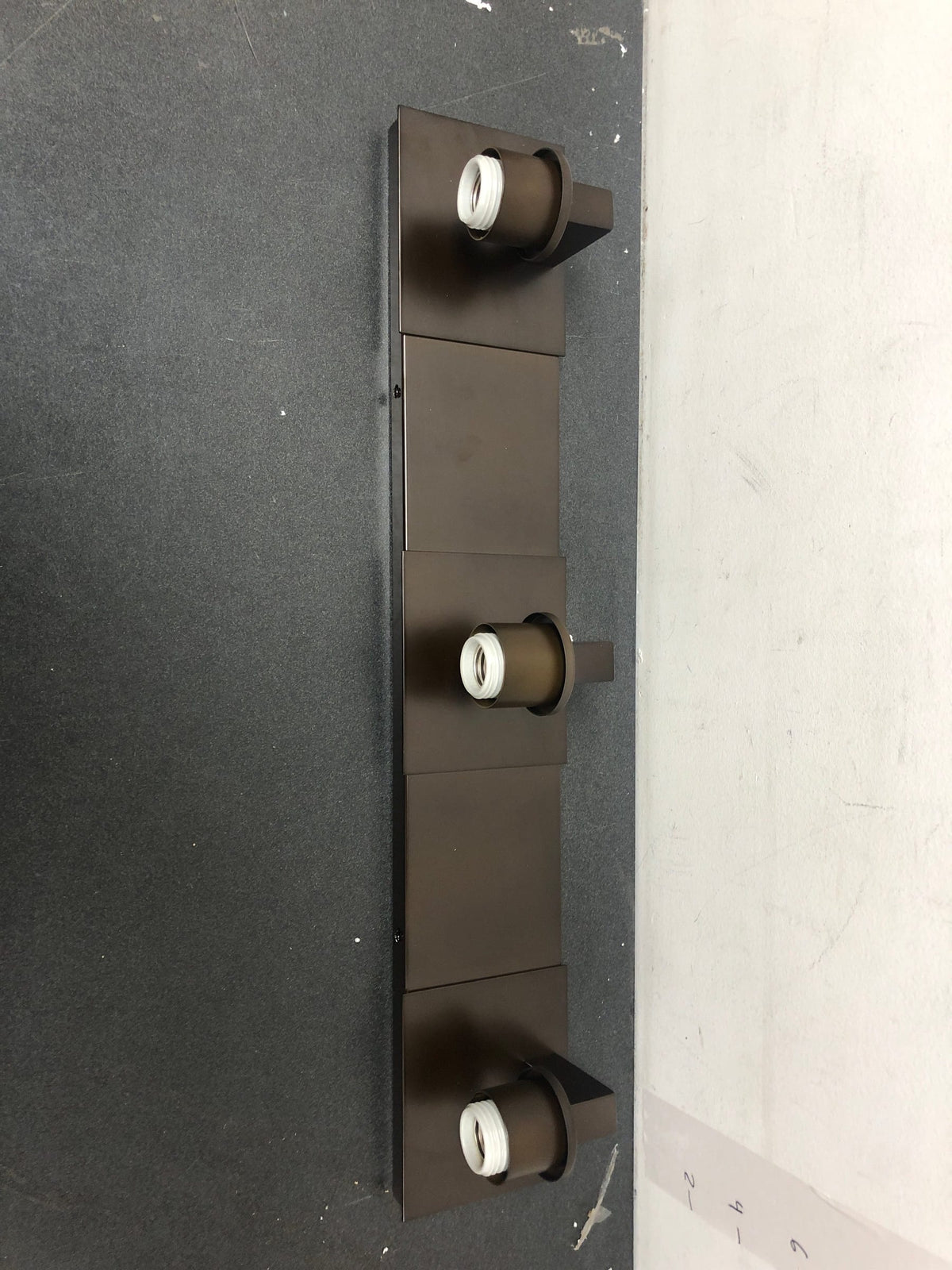 Justice Design Group FSN-8923-30-SEED-DBRZ Fusion 3 Light 27" Wide Bathroom Vanity Light with Oval Seeded Shades - Dark Bronze
