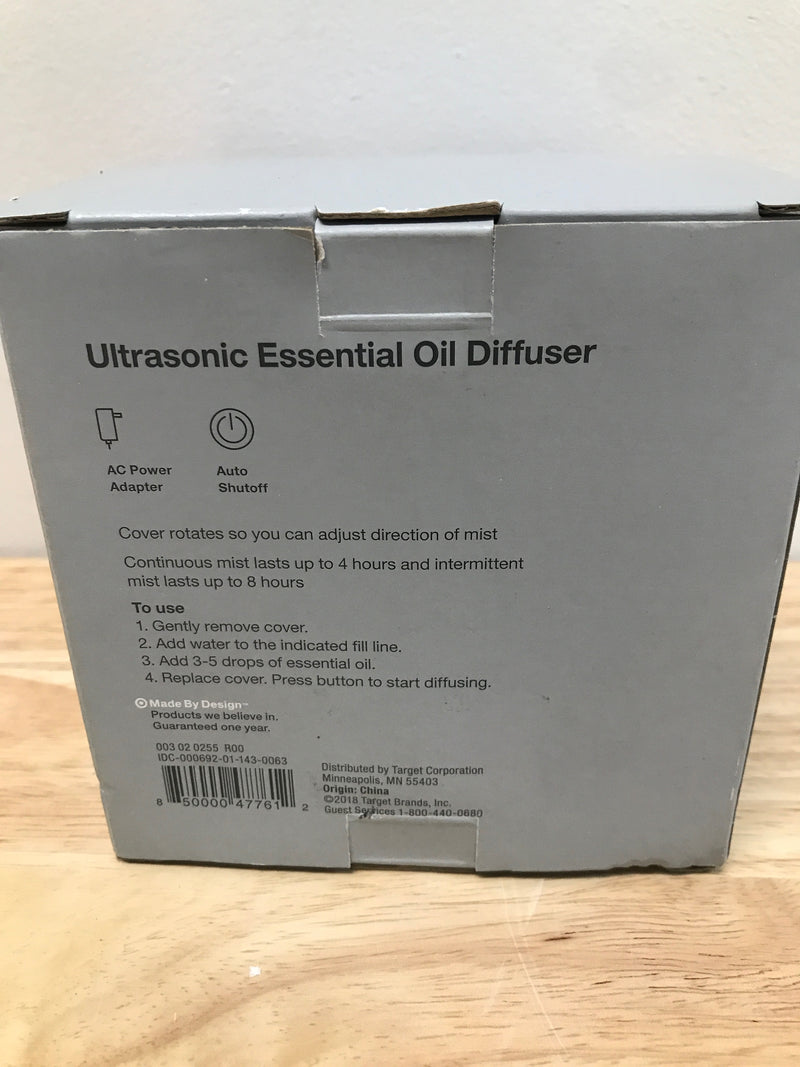 (1) made by design- ultrasonic essential oil diffuser new in box!!!