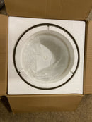 Kichler Lacey 20" Semi Flush Mount Light in Mission Bronze, 4-Light Classic Ceiling Light with Satin Etched Cased Opal Inner Diffusers and Light Umber Translucent Organza, (20" W x 13" H), 42387MIZ