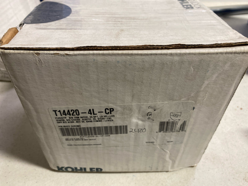 Kohler K-T14420-4L-CP Purist Tub and Shower Trim Package with Rite-Temp Technology - Polished Chrome