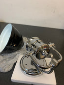 Golden Lighting 3602-BA1 CH-BK Duncan Single Light 9" Tall Bathroom Sconce - Black