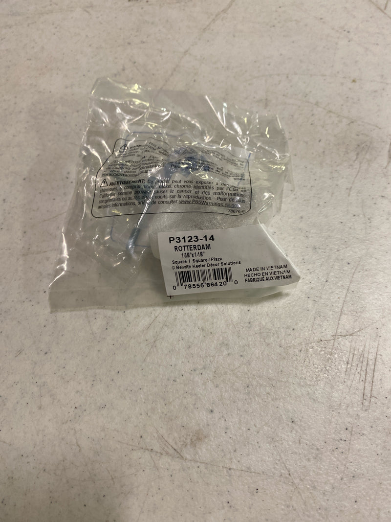 Hickory hardware P3123-14 Rotterdam Collection 1-3/8 in. x 1-1/8 in. Polished Nickel Finish Cabinet Knob