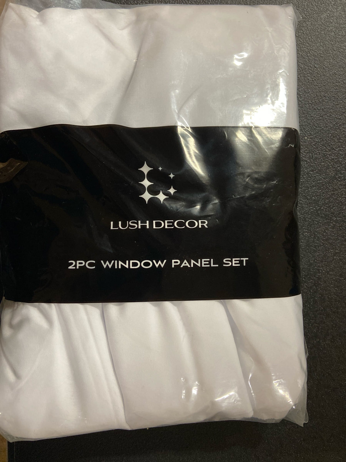 Lush decor C40294P15-000 White Solid Rod Pocket Room Darkening Curtain - 54 in. W x 84 in. L (Set of 2)