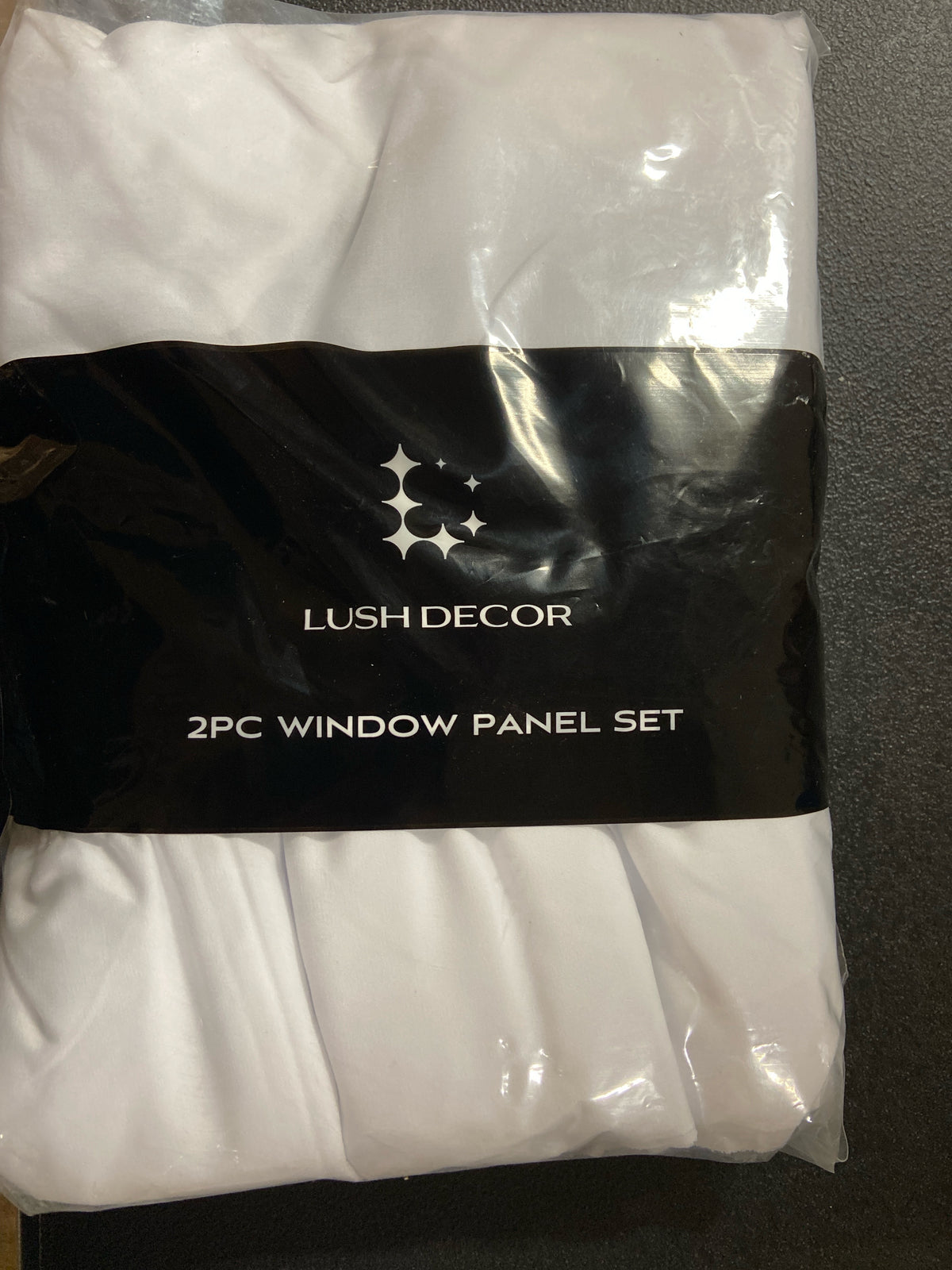 Lush decor C40294P15-000 White Solid Rod Pocket Room Darkening Curtain - 54 in. W x 84 in. L (Set of 2)