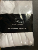Lush decor C40294P15-000 White Solid Rod Pocket Room Darkening Curtain - 54 in. W x 84 in. L (Set of 2)