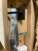 Emtek 4807US19 RH Helios Lever Ares Dummy Door Handleset from the Brass Modern Series - Flat Black